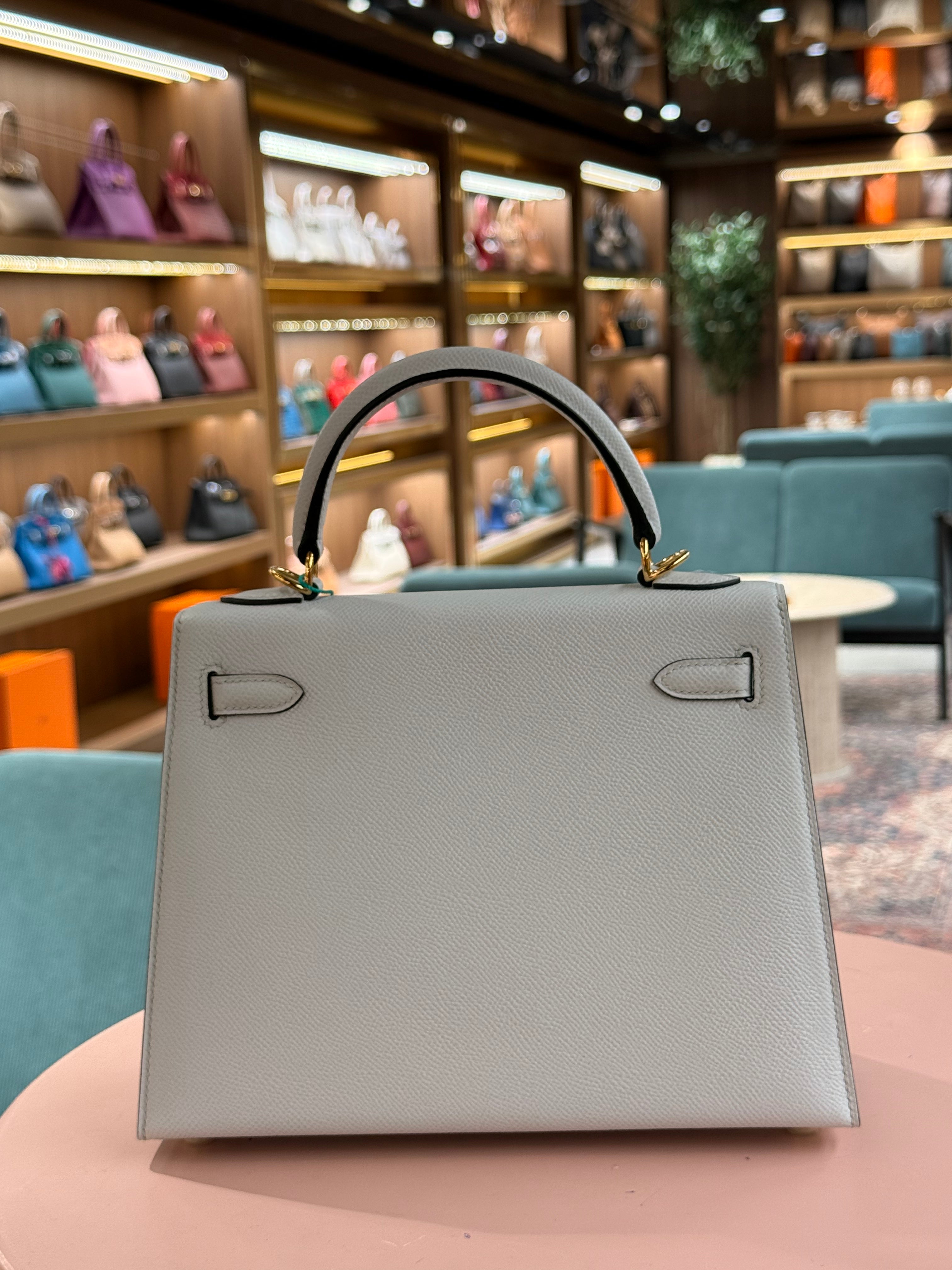 Hermes | Kelly (25) – Epsom – Blanc – Gold Hardware