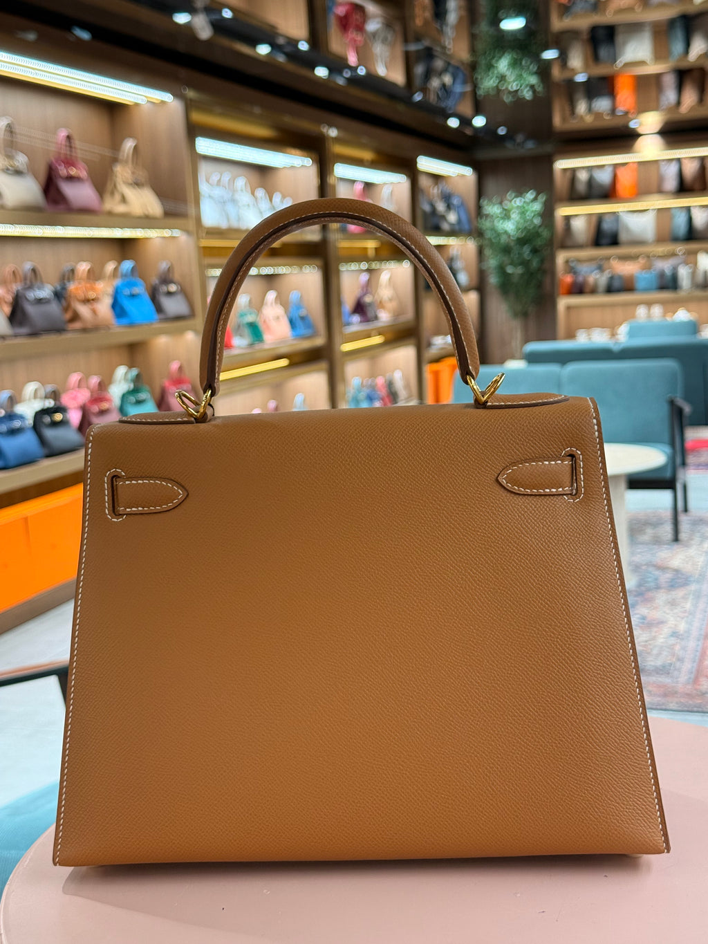 Hermes | Kelly (28) – Epsom – Gold – Gold Hardware