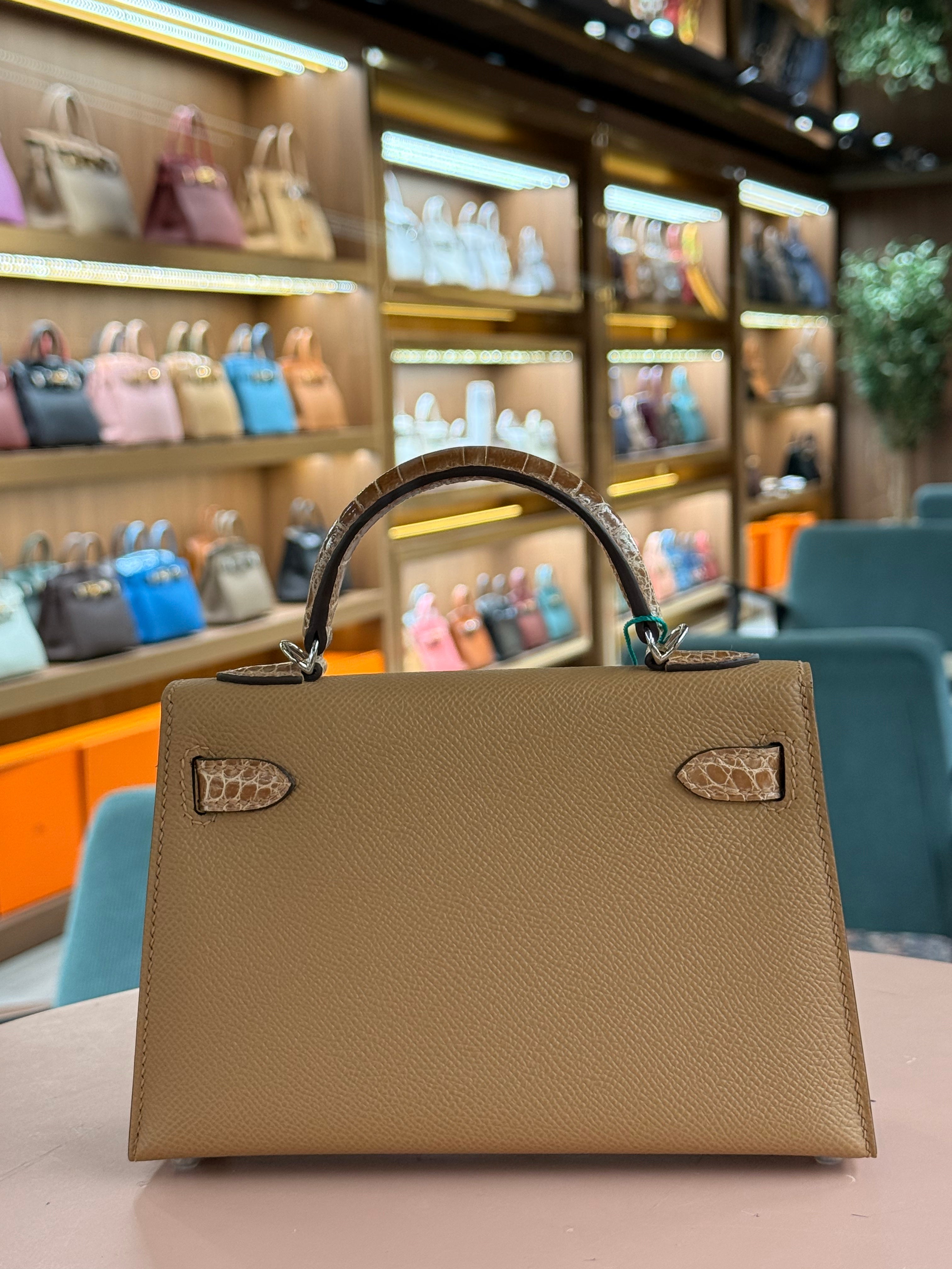 Hermes | Kelly (Mini) – Epsom – Gold – Palladium Hardware