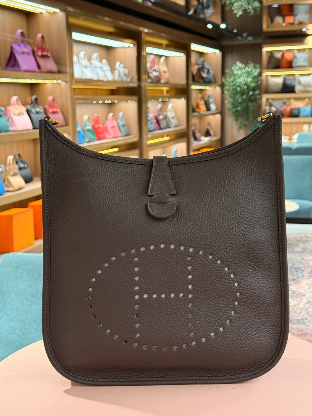 Hermes | Evelyne (Large) – Epsom – Etoupe – Gold Hardware