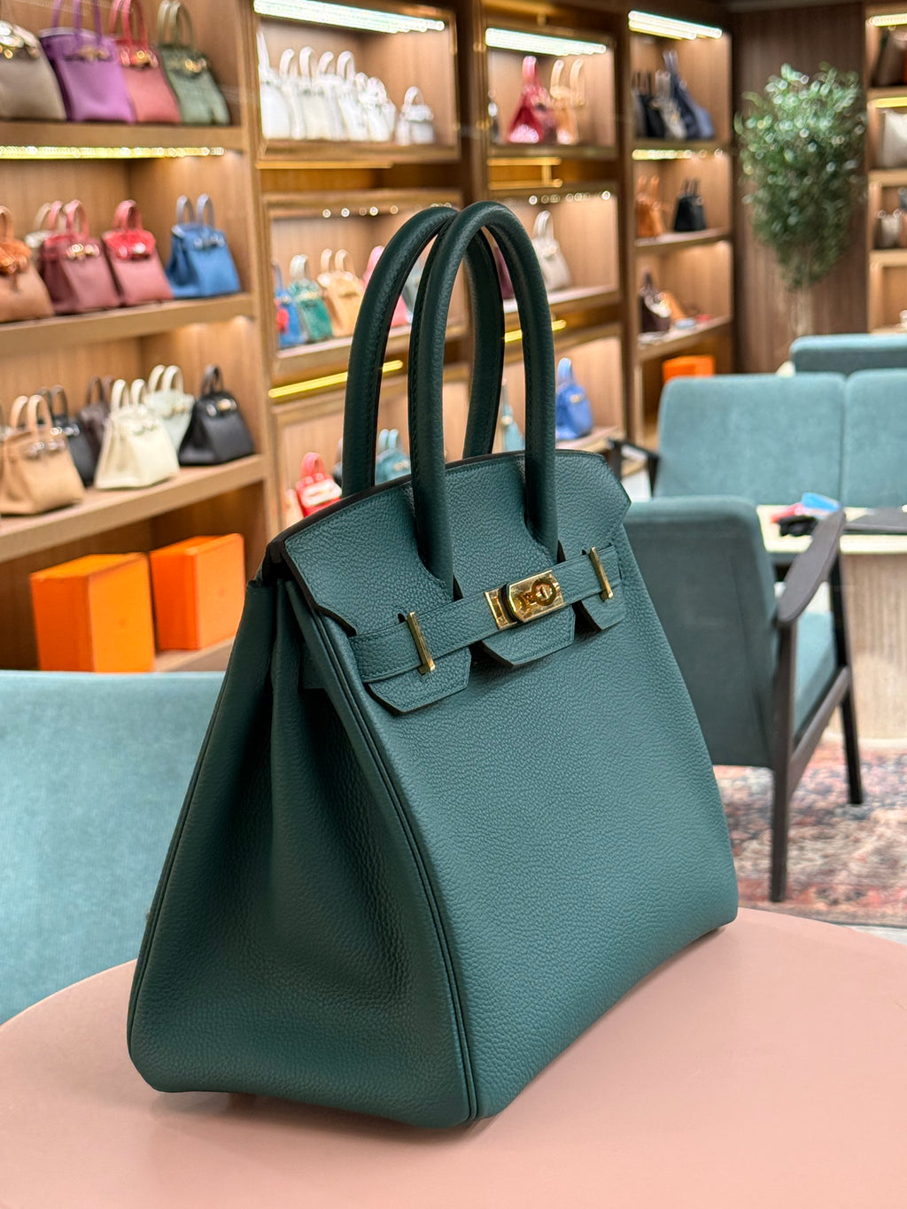 Hermes | Birkin (30) – Togo – Bleu Canard – Gold Hardware