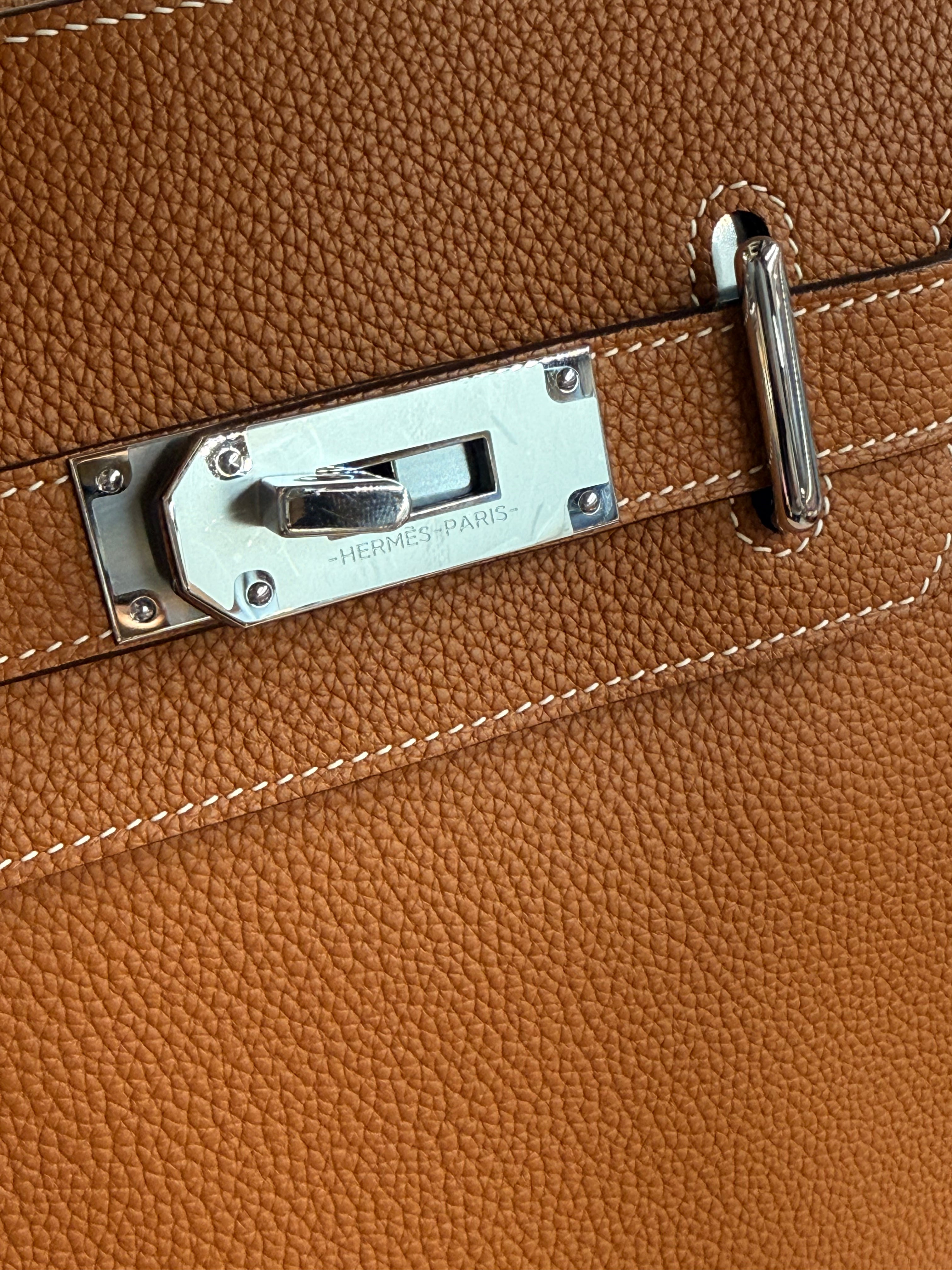 Hermes | Hac a Dos Backpack – Togo – Orange – Silver Hardware