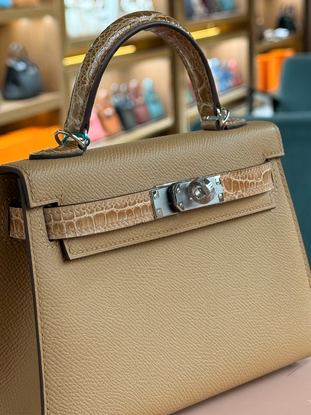 Hermes | Kelly (Mini) – Epsom – Gold – Palladium Hardware