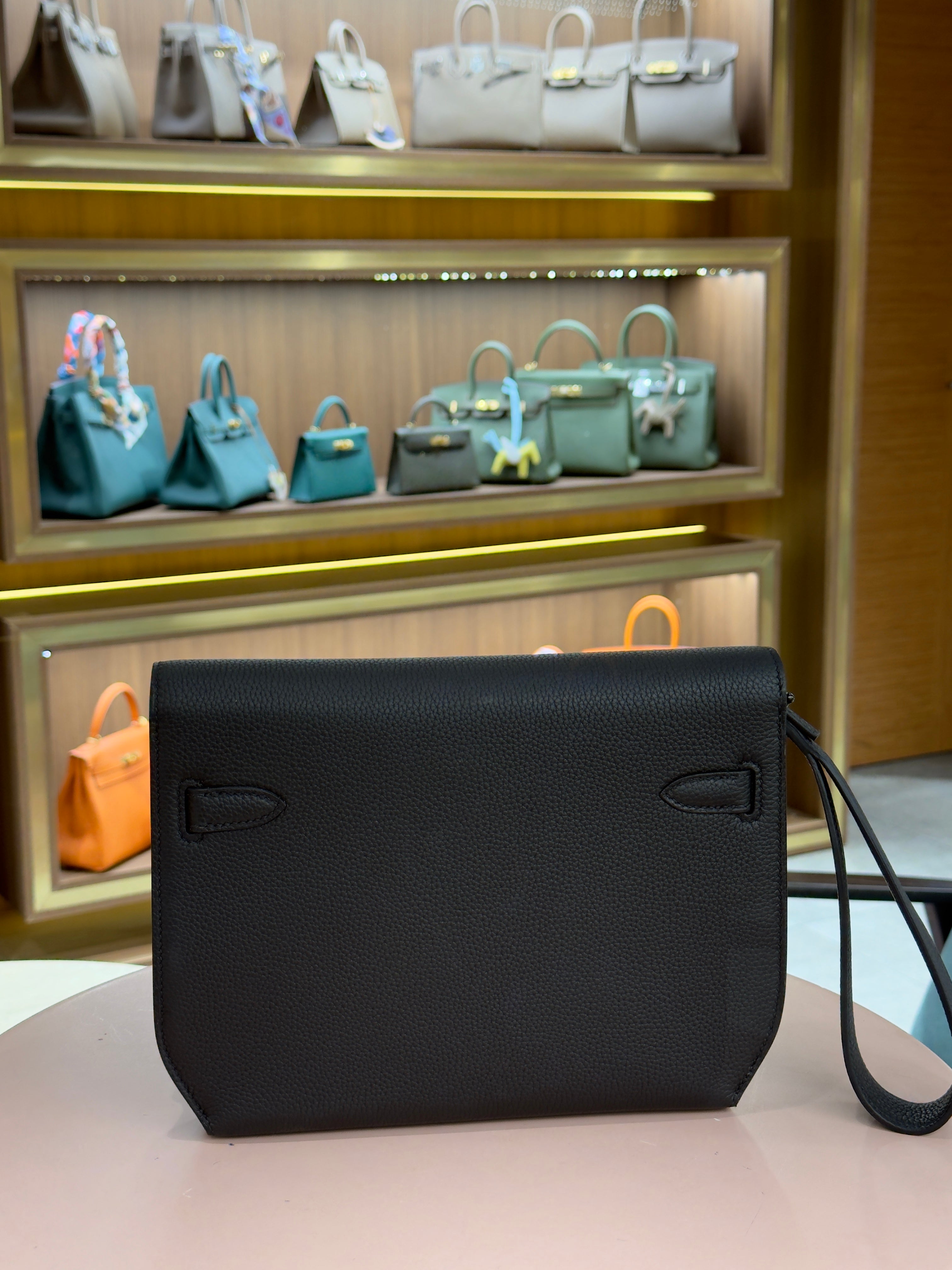 Hermes | Kelly Depeche – Togo – Black – Gold Hardware