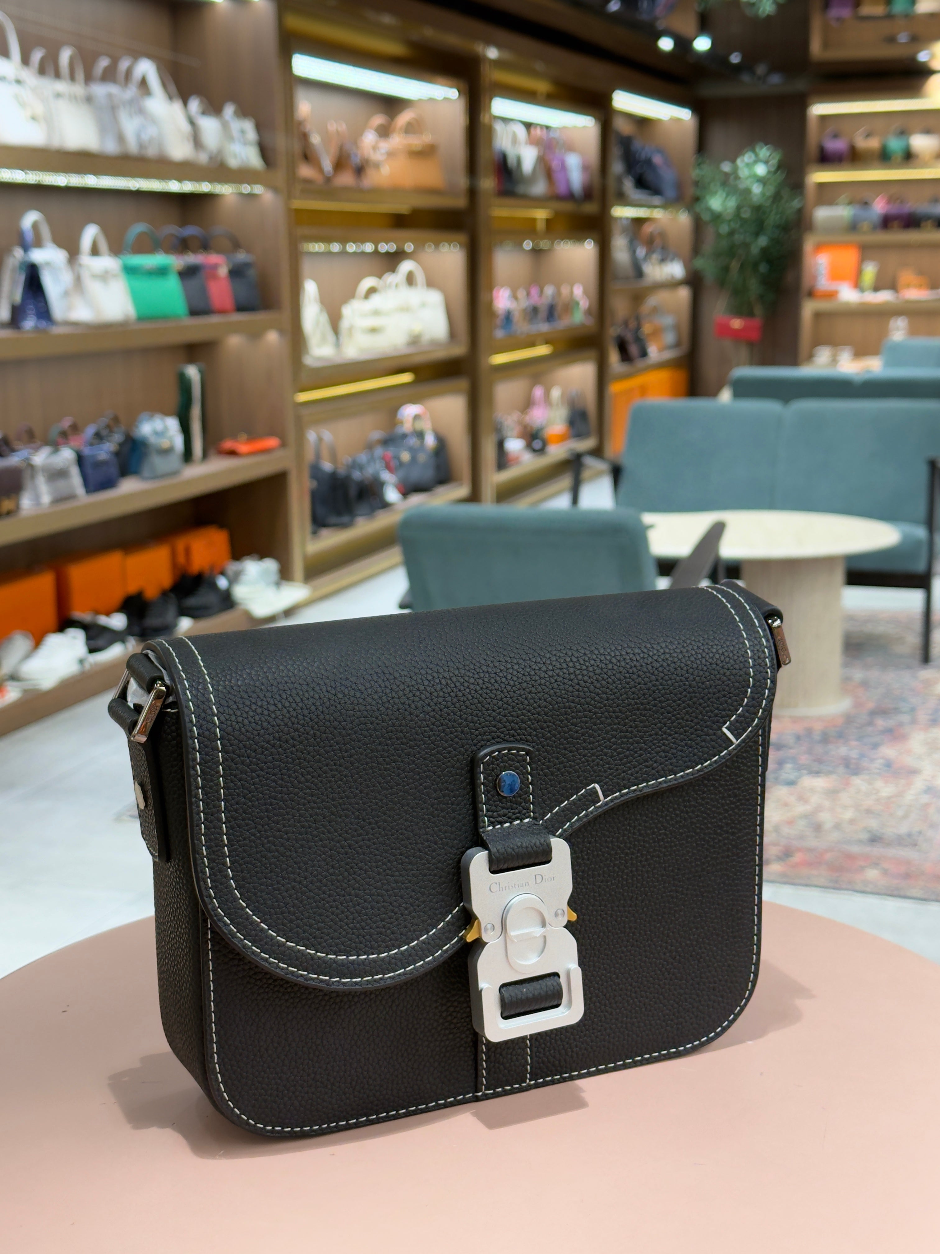 Dior | Saddle Bag (20) – Leather – Black – Silver Hardware