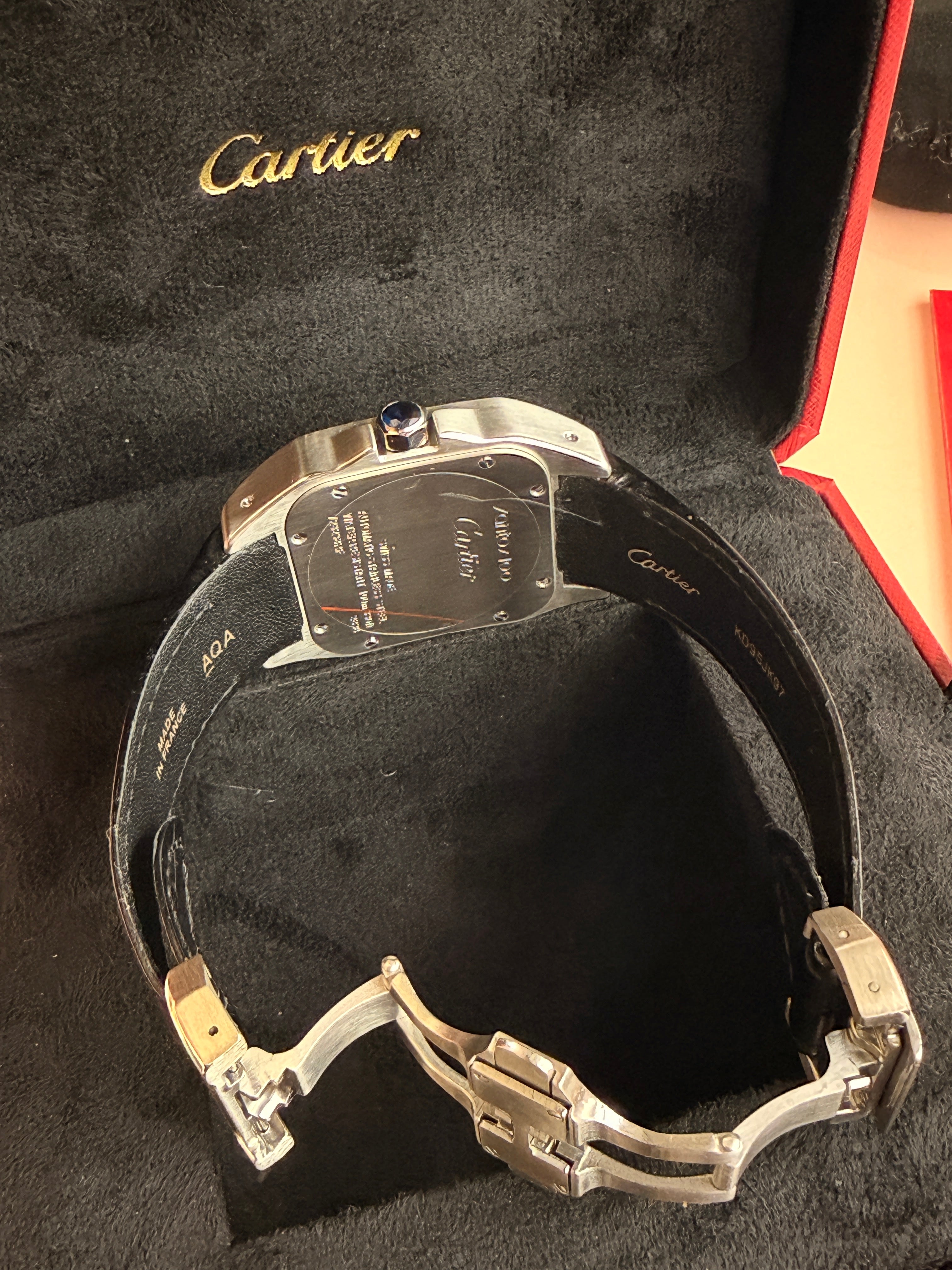 Cartier | Santos Man Watch – Stainless Steel – Silver – Silver Hardware