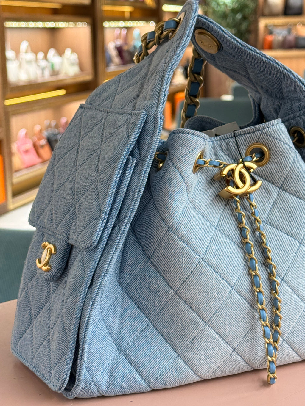 Chanel | Small Boy Bag – Denim – Blue – Gold Hardware