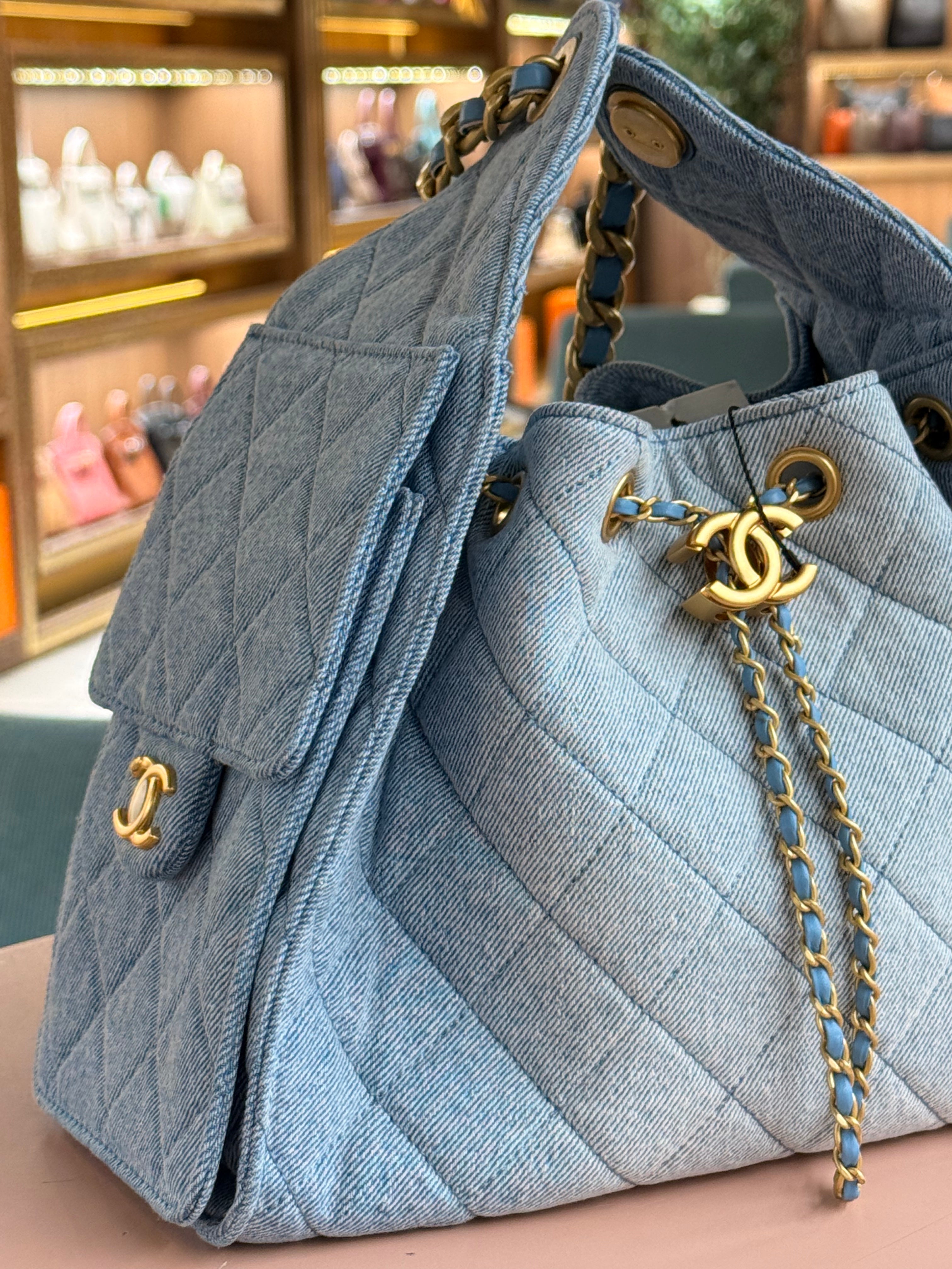Chanel | Small Boy Bag – Denim – Blue – Gold Hardware