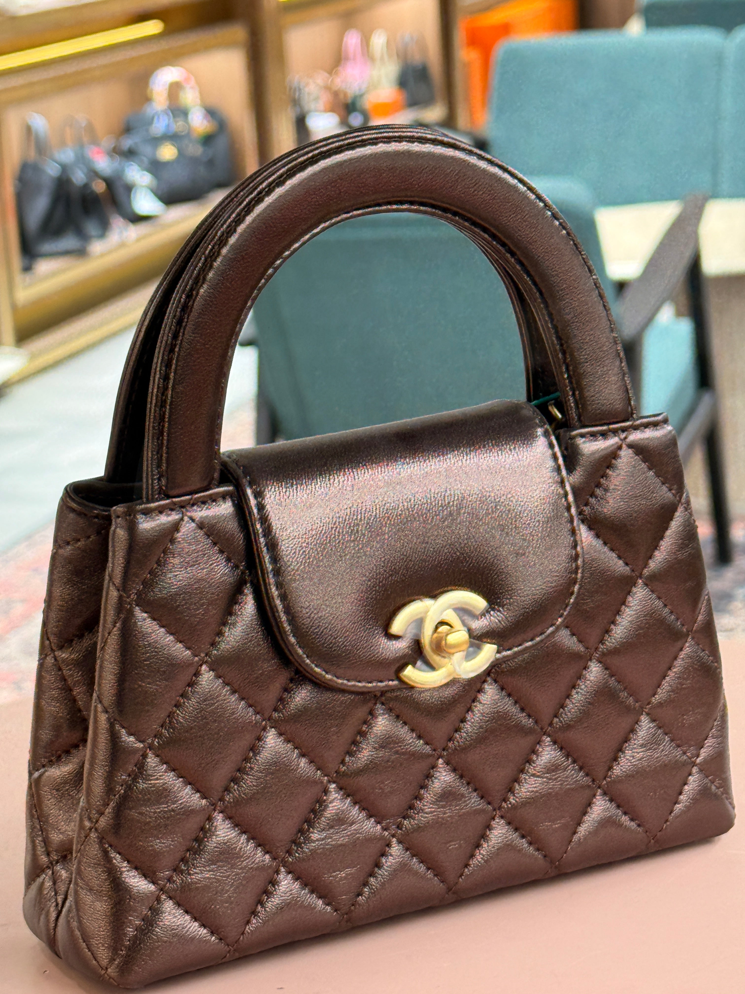 Chanel | Coco Handle Bag – Lambskin – Brown – Gold Hardware