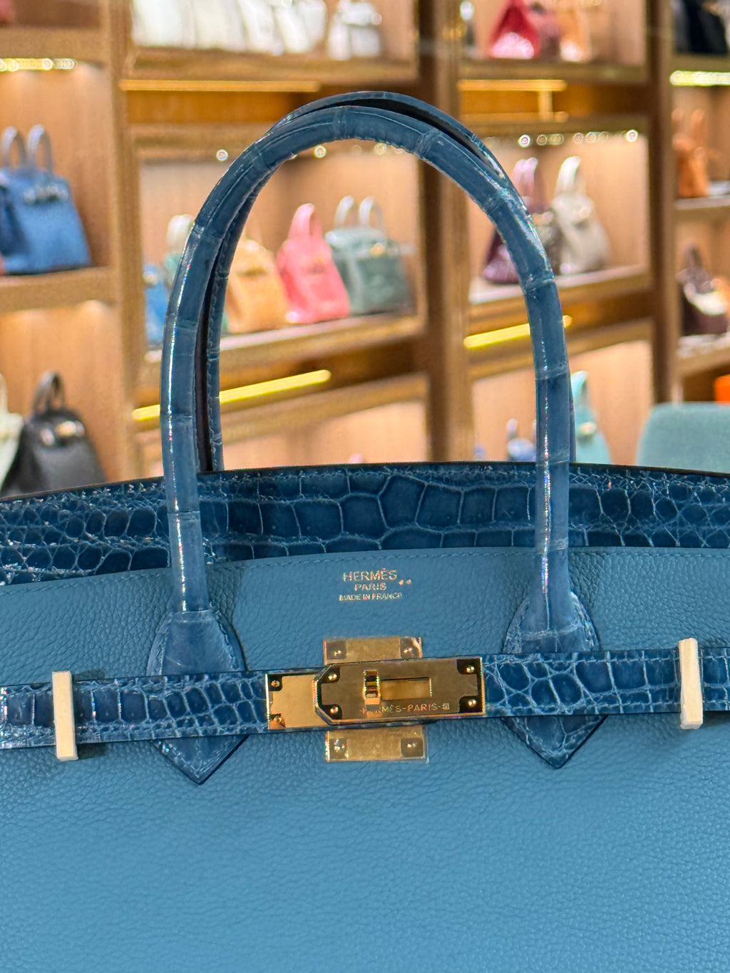 Hermes | Birkin (30) – Togo – Bleu Brume – Gold Hardware