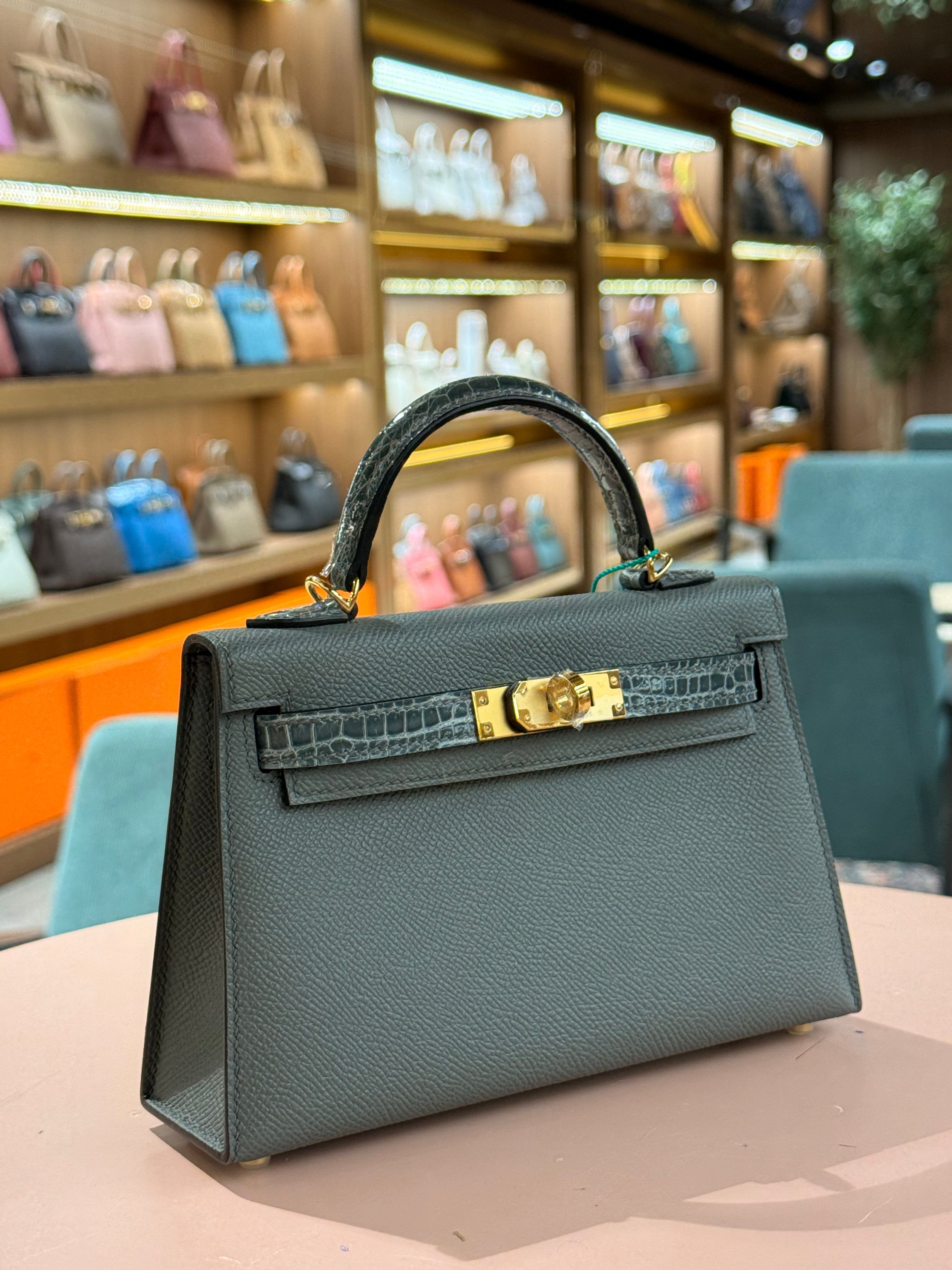 Hermes | Kelly (Mini) – Epsom – Gris T – Gold Hardware