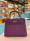 Hermes | Kelly (25) – Epsom – Violet – Gold Hardware