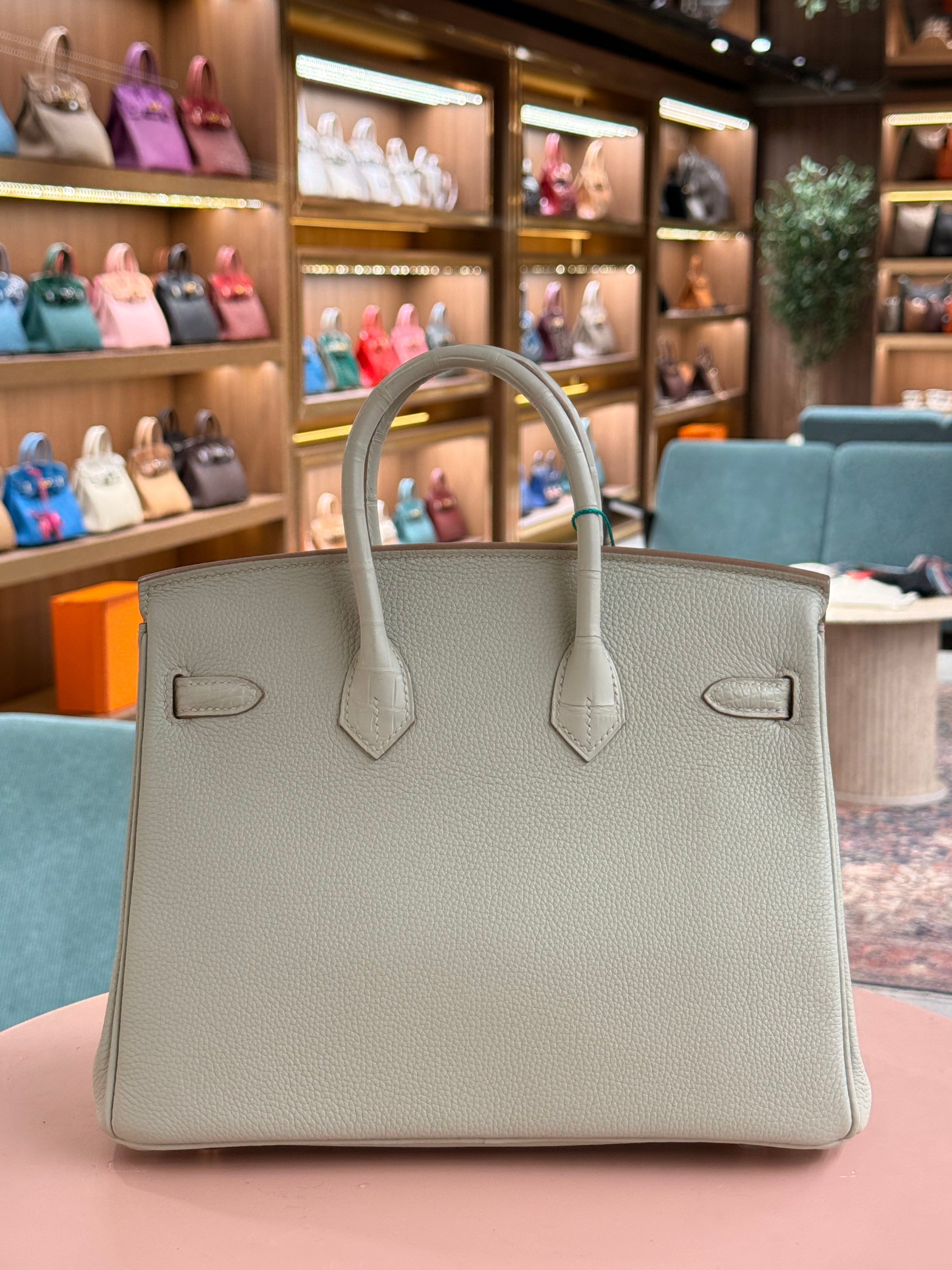 Hermes | Birkin (25) – Togo – Vert D'eau – Gold Hardware