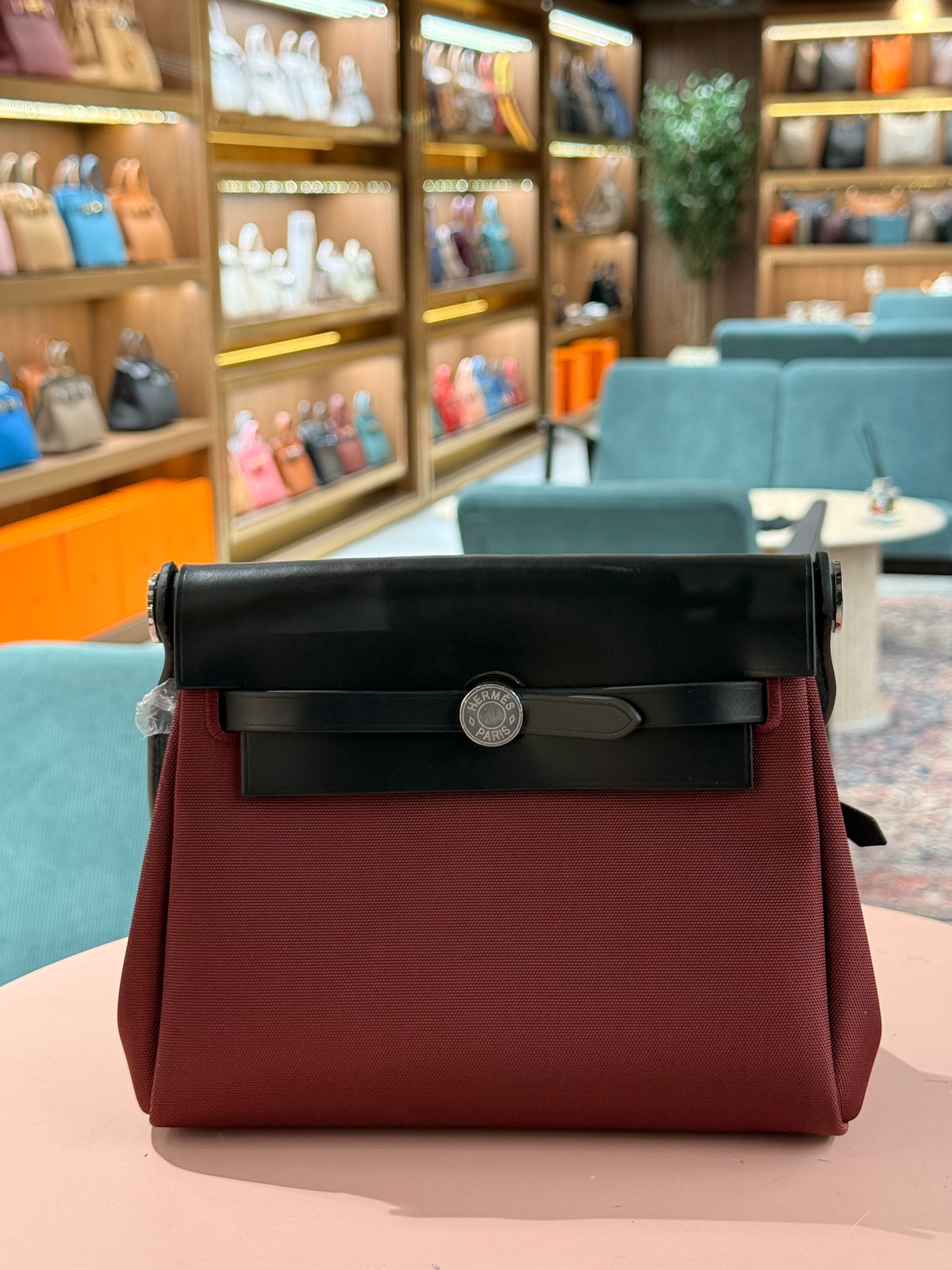 Hermes | Herbag (Mini) – Canvas – Rouge H – Silver Hardware