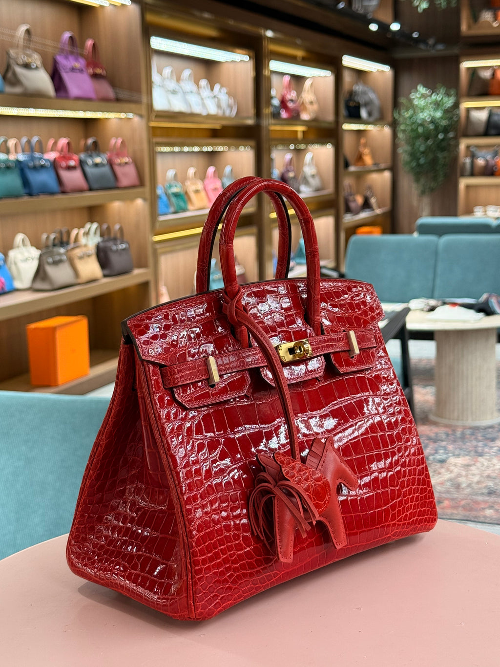 Hermes | Birkin (25) – Crocodile – Rouge H – Gold Hardware