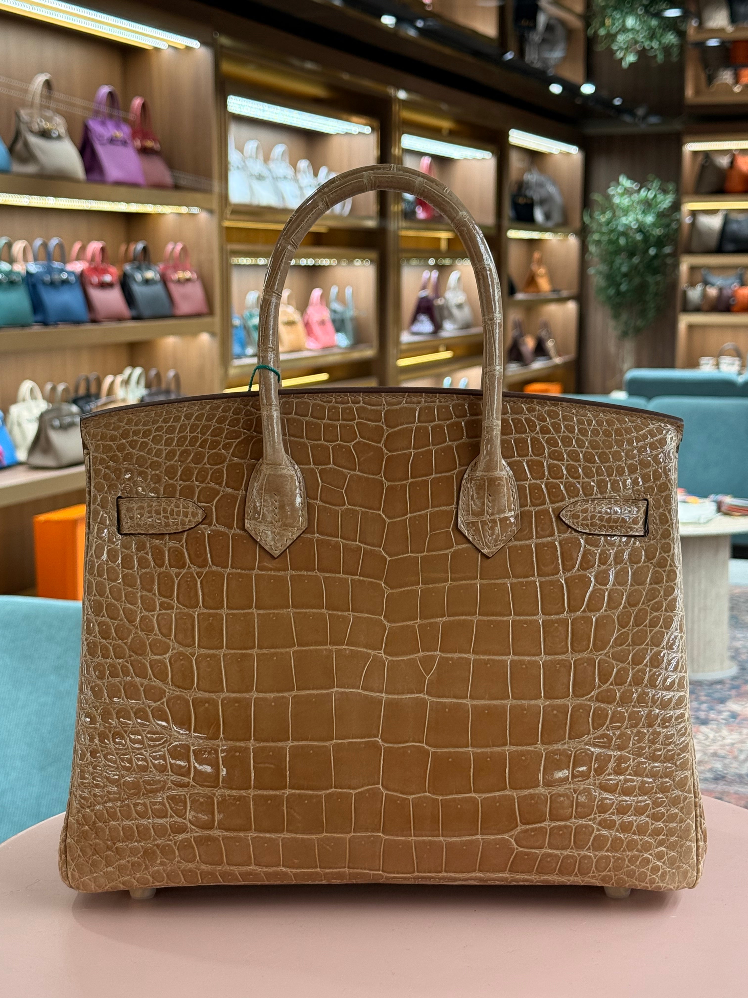 Hermes | Birkin (30) – Crocodile – Gold – Gold Hardware