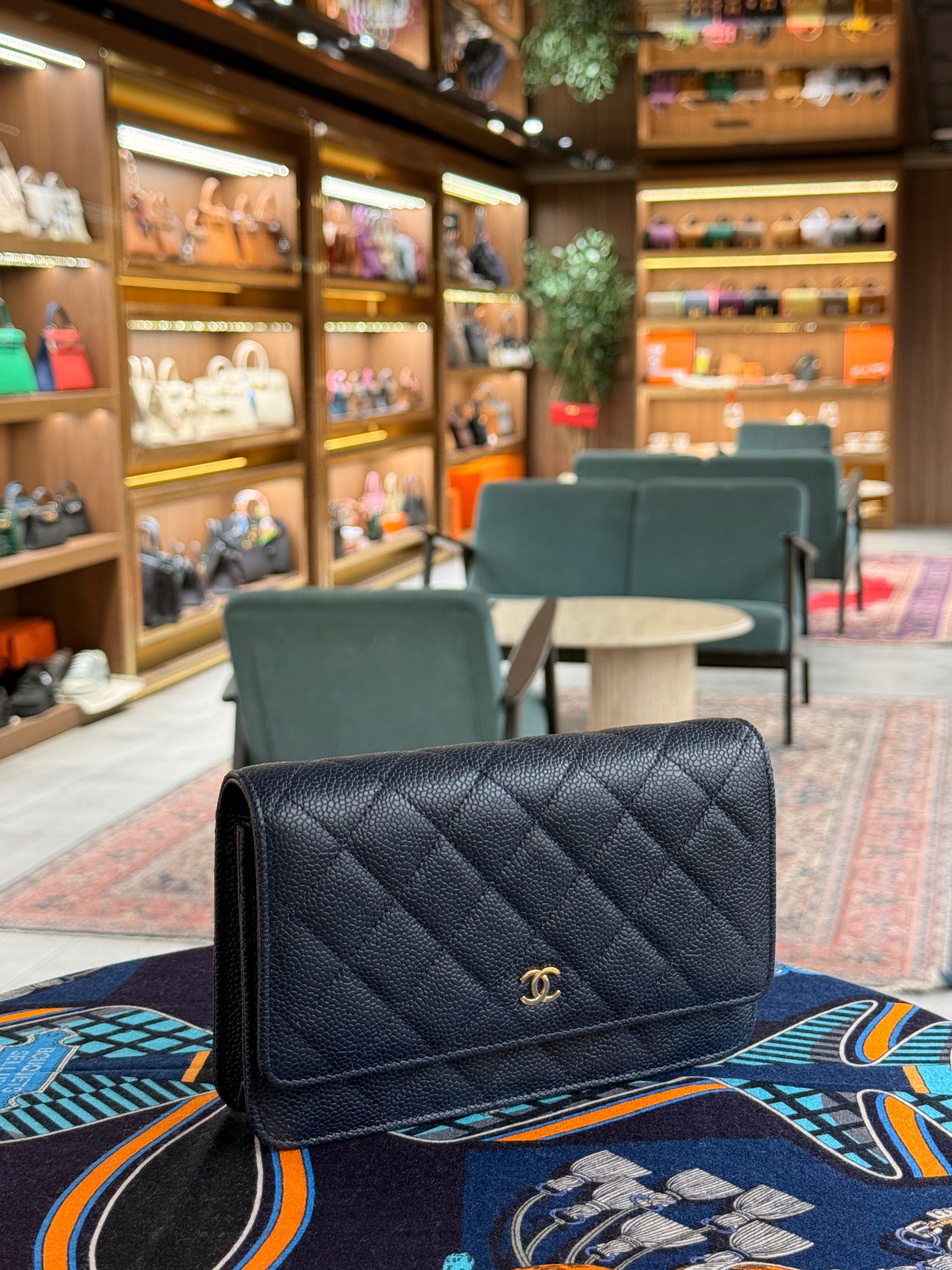Chanel | Wallet on Chain (20) – Caviar – Navy – Gold Hardware
