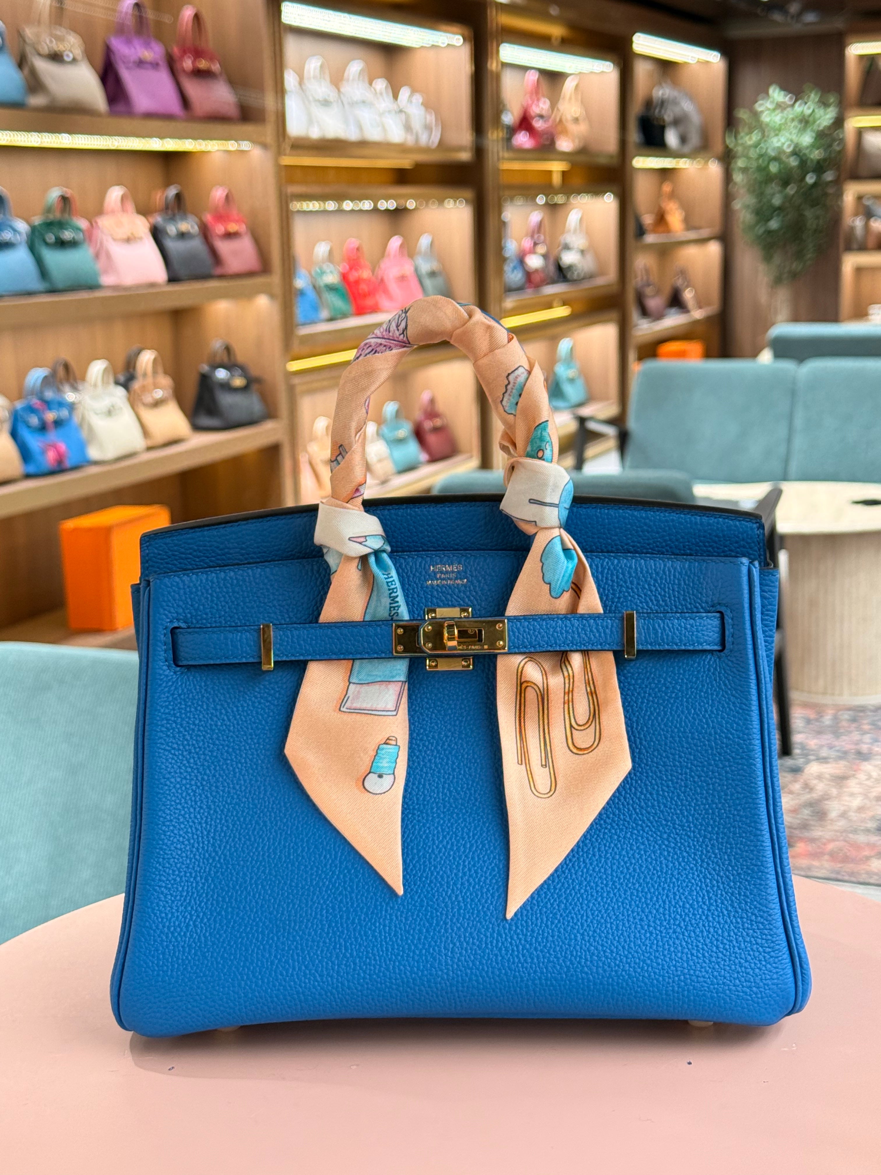 Hermes | Birkin (25) – Togo – Bleu Electrique – Gold Hardware