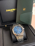 Audemars Piguet | Royal Oak – Stainless Steel – Blue – Silver Hardware