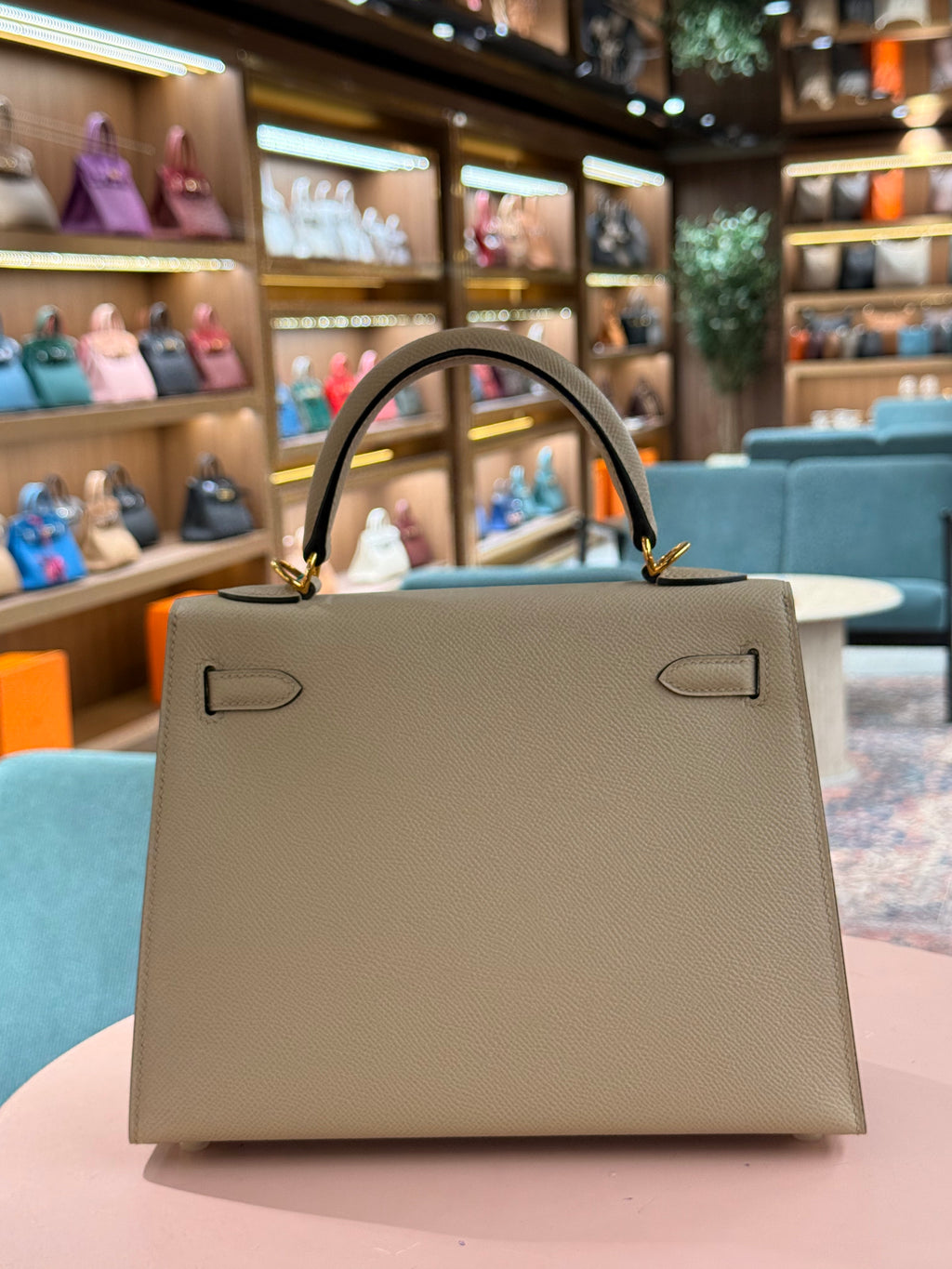 Hermes | Kelly (25) – Epsom – Etoupe – Gold Hardware