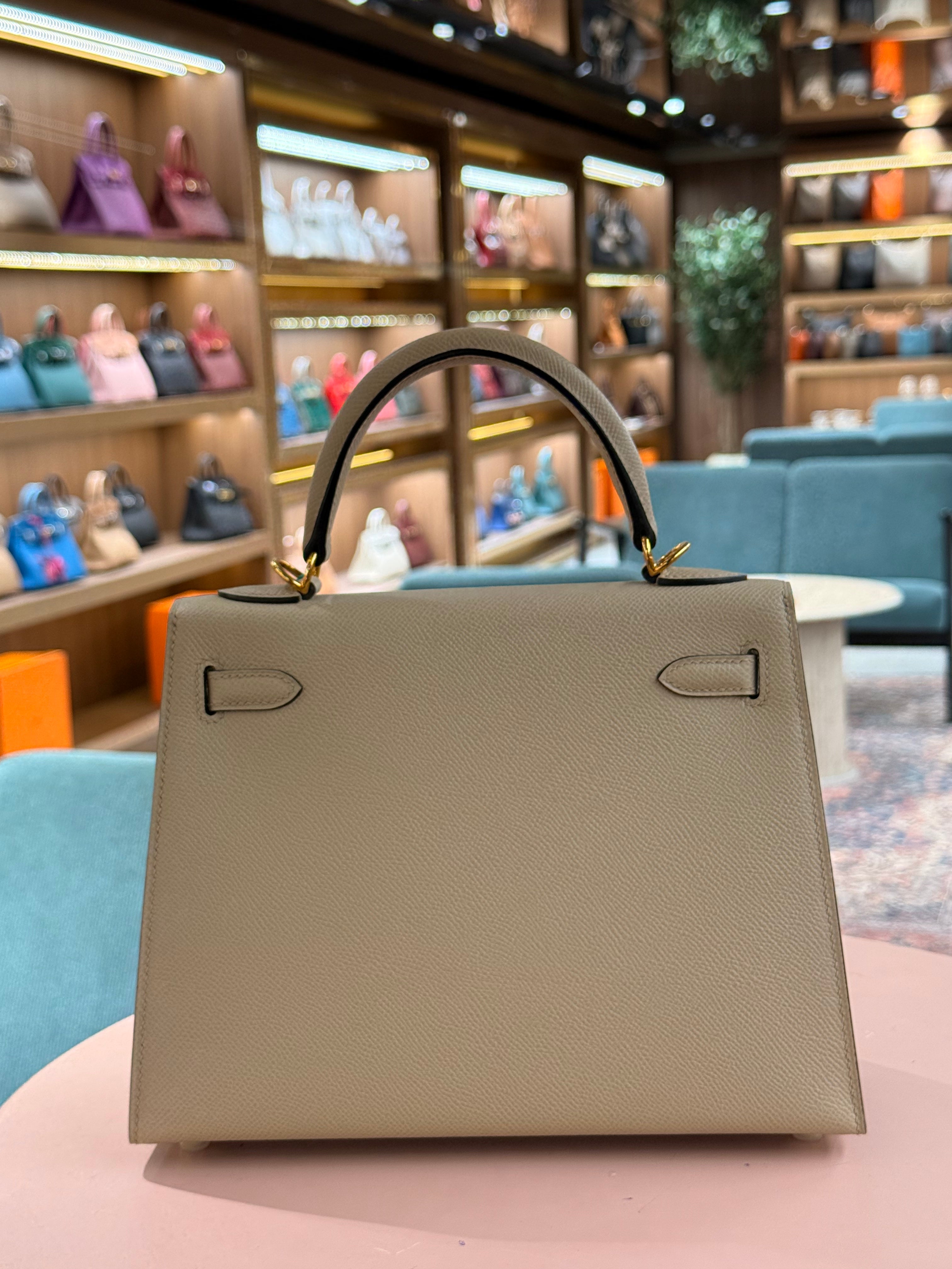 Hermes | Kelly (25) – Epsom – Etoupe – Gold Hardware
