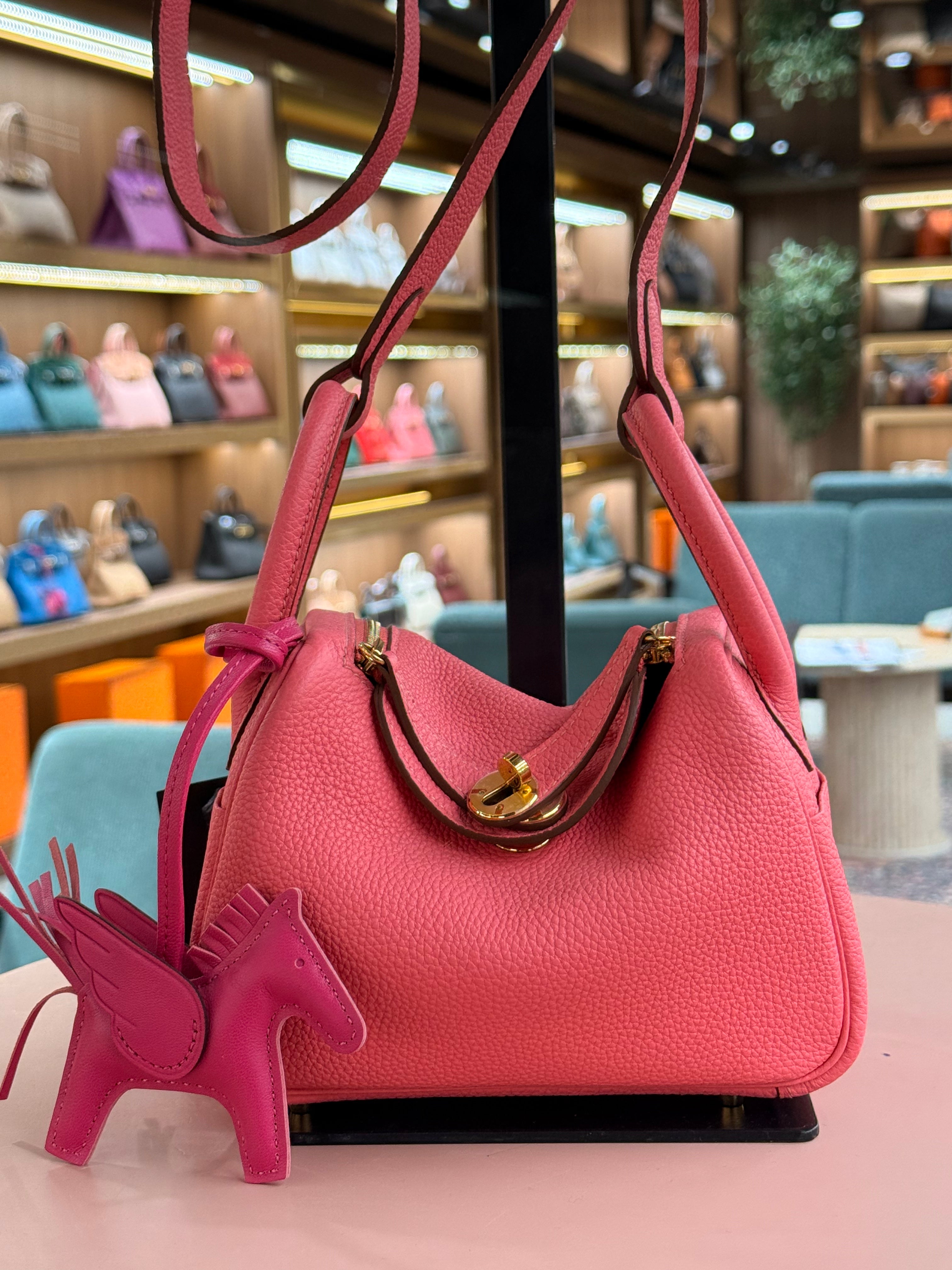 Hermes | Lindy – Togo – Rose Confetti – Gold Hardware