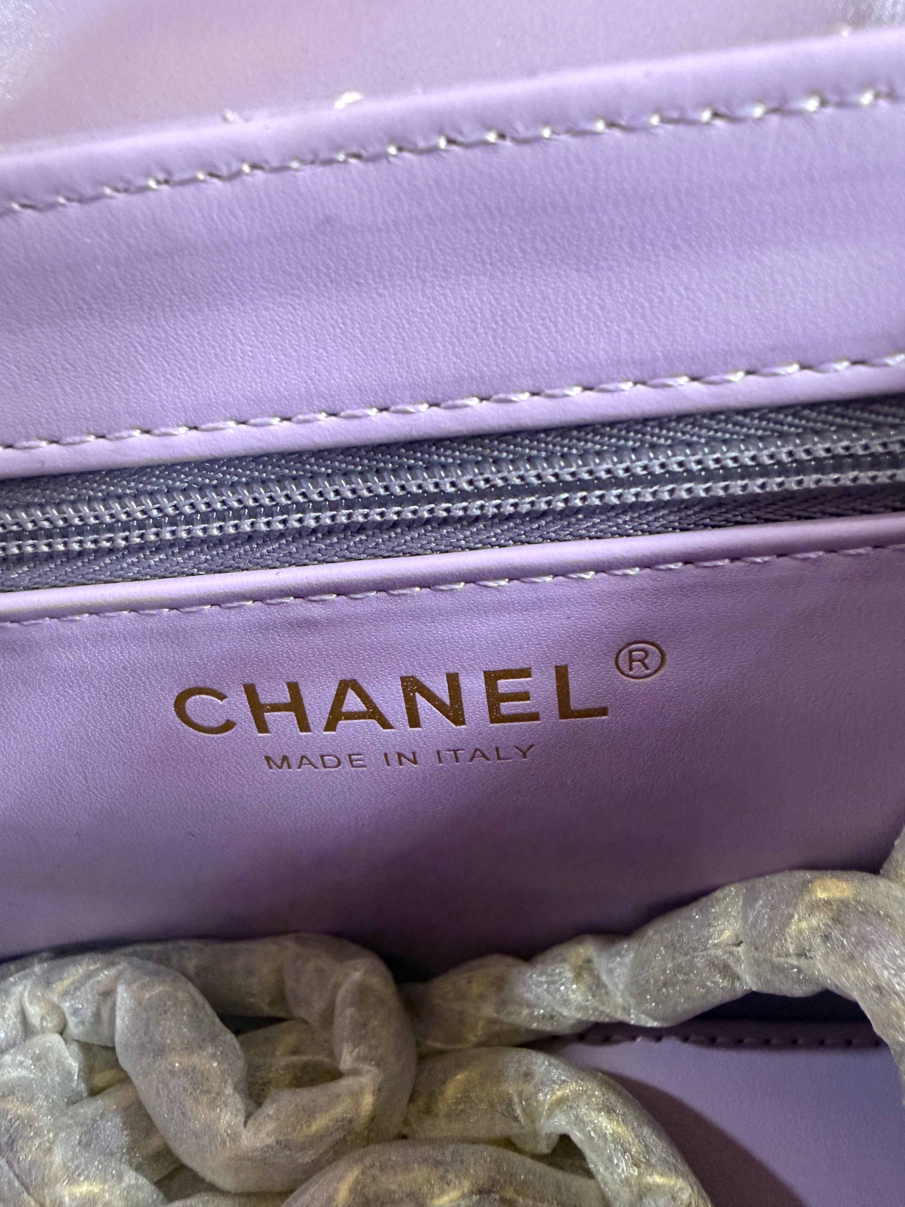 Chanel | Kelly Shopper – Lambskin – Lilac – Gold Hardware