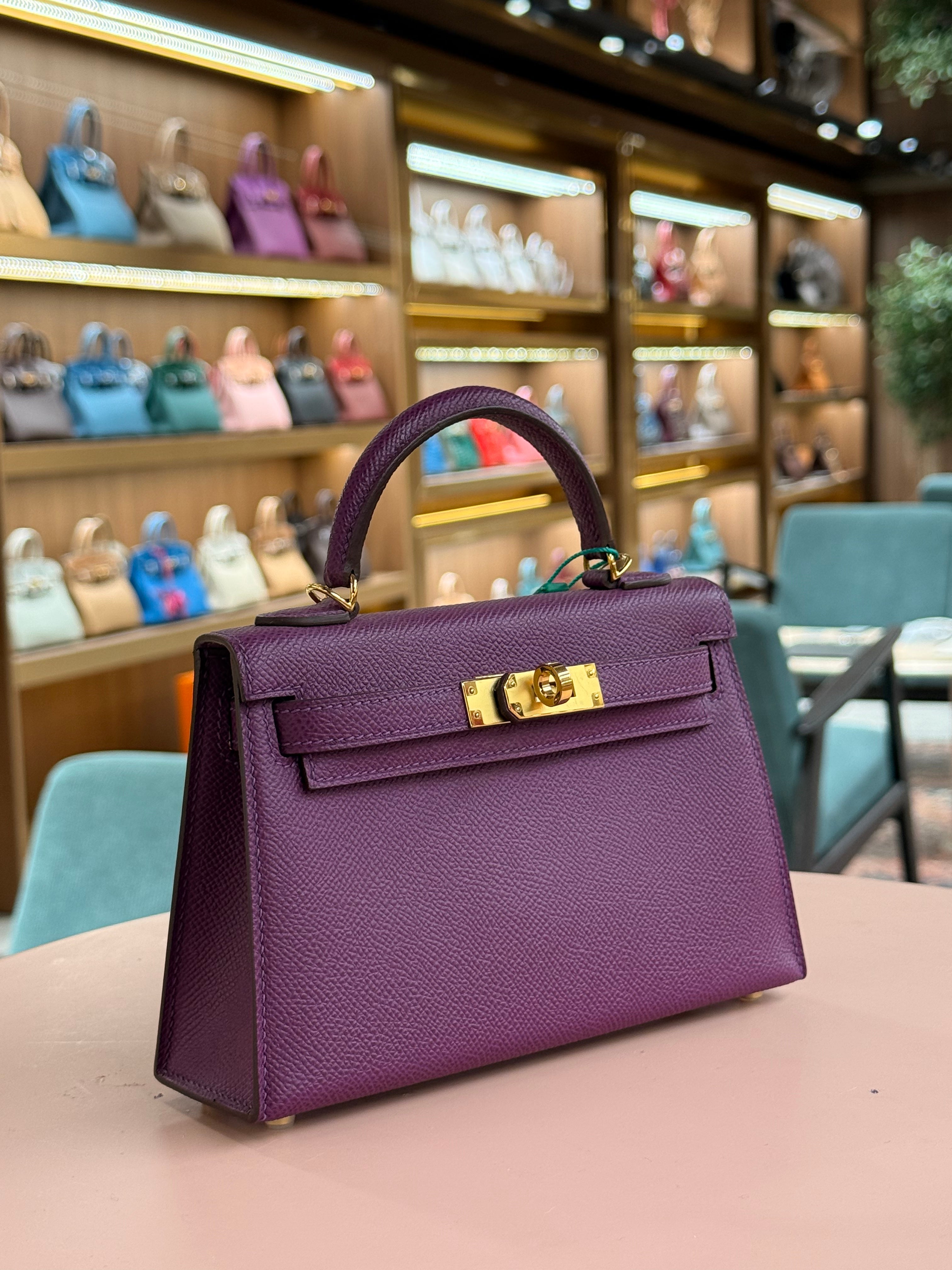 Hermes | Kelly (Mini) – Epsom – Violet – Gold Hardware