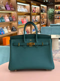 Hermes | Birkin (25) – Togo – Bleu Canard – Gold Hardware