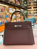 Hermes | Kelly (28) – Epsom – Bordeaux – Palladium Hardware