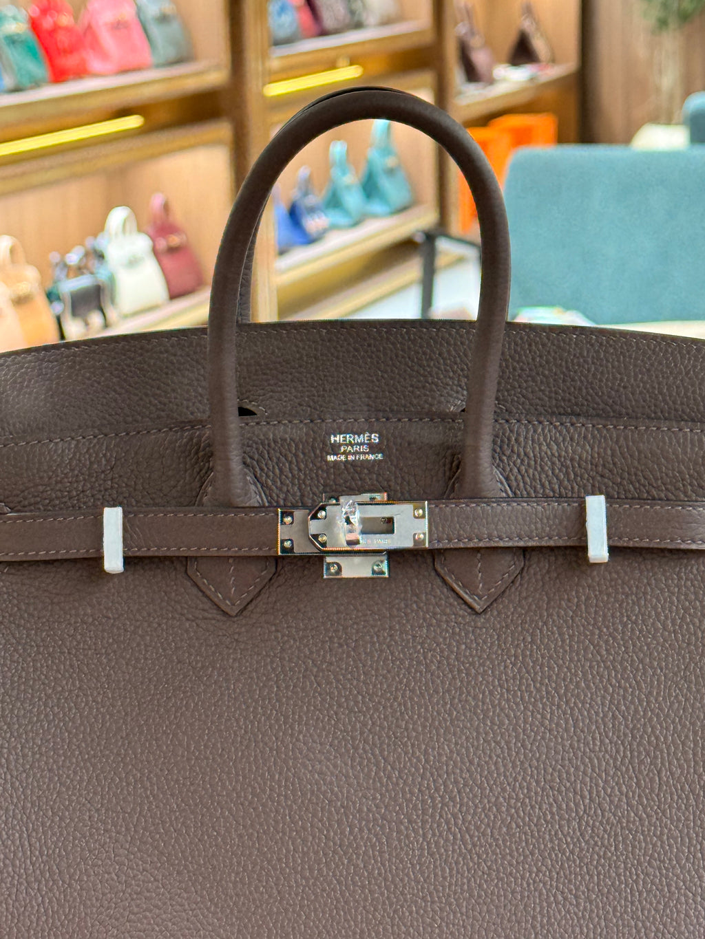Hermes | Birkin (25) – Togo – Chocolate – Palladium Hardware