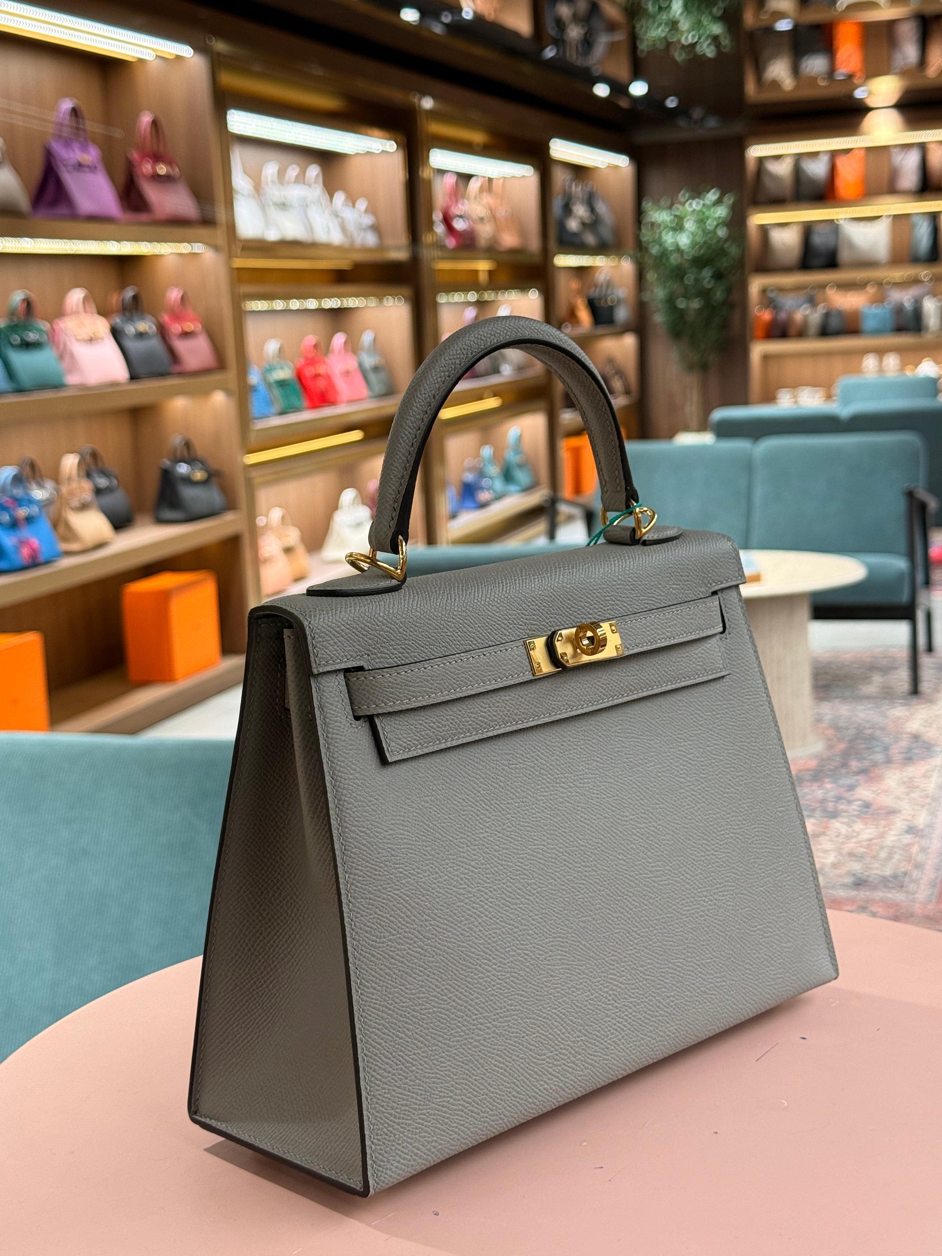 Hermes | Kelly (25) – Epsom – Etoupe – Gold Hardware
