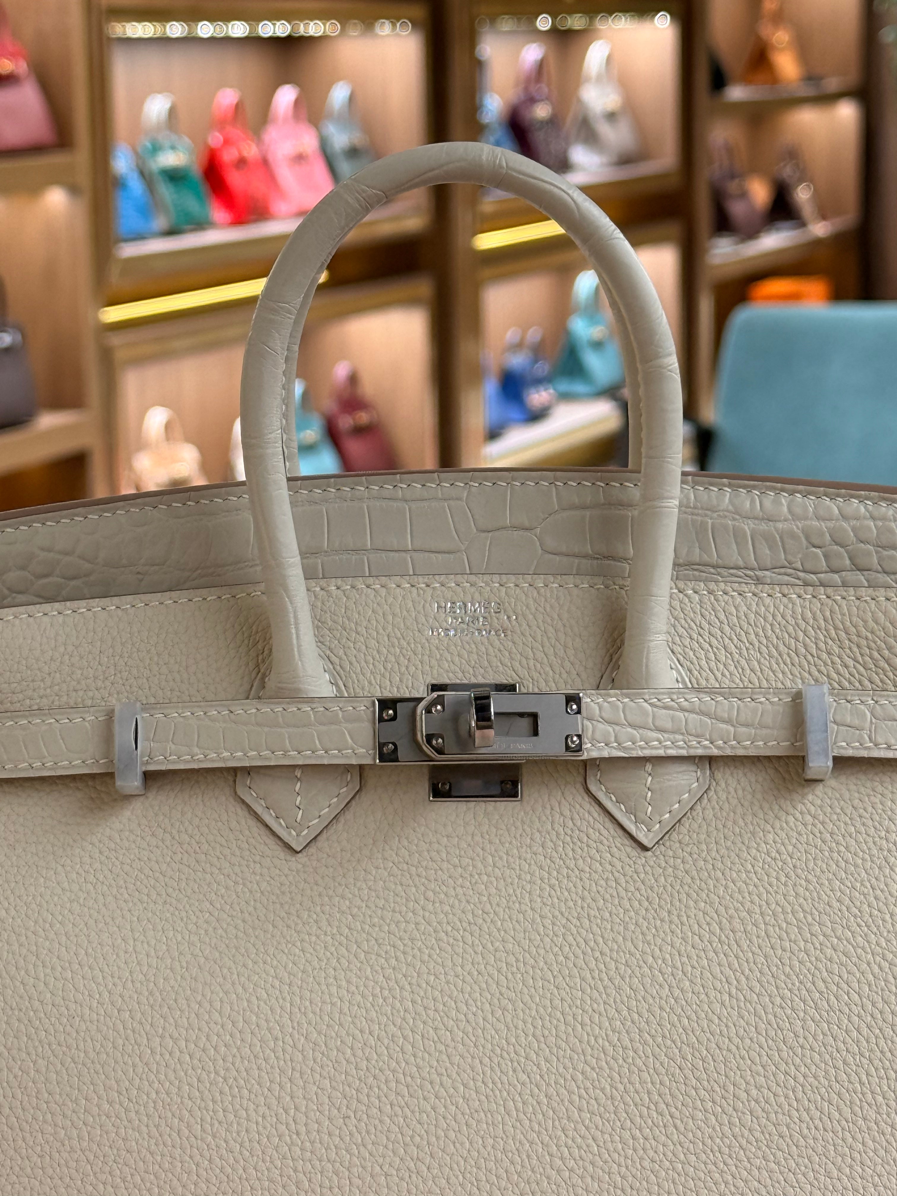 Hermes | Birkin Touch (25) – Togo – Creme – Palladium Hardware