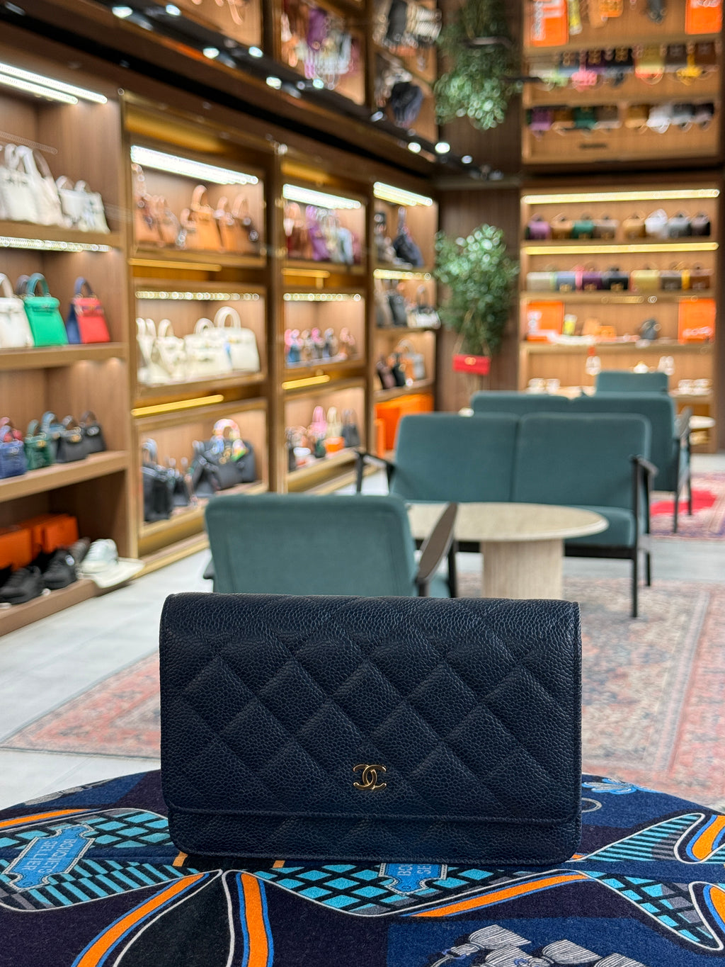 Chanel | Wallet on Chain (20) – Caviar – Navy – Gold Hardware