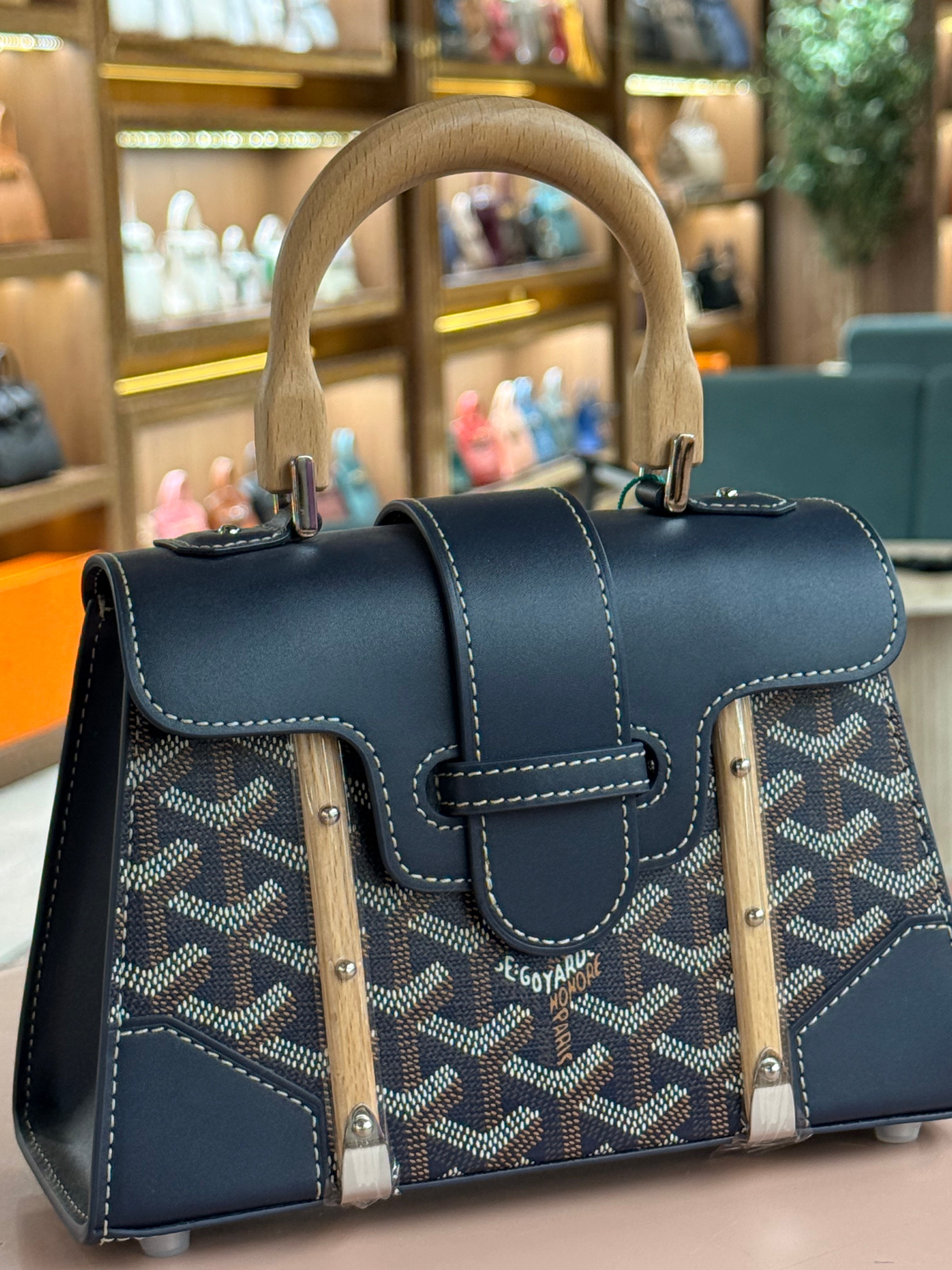 Goyard | Saigon (Mini) – Canvas – Navy/Beige – Silver Hardware
