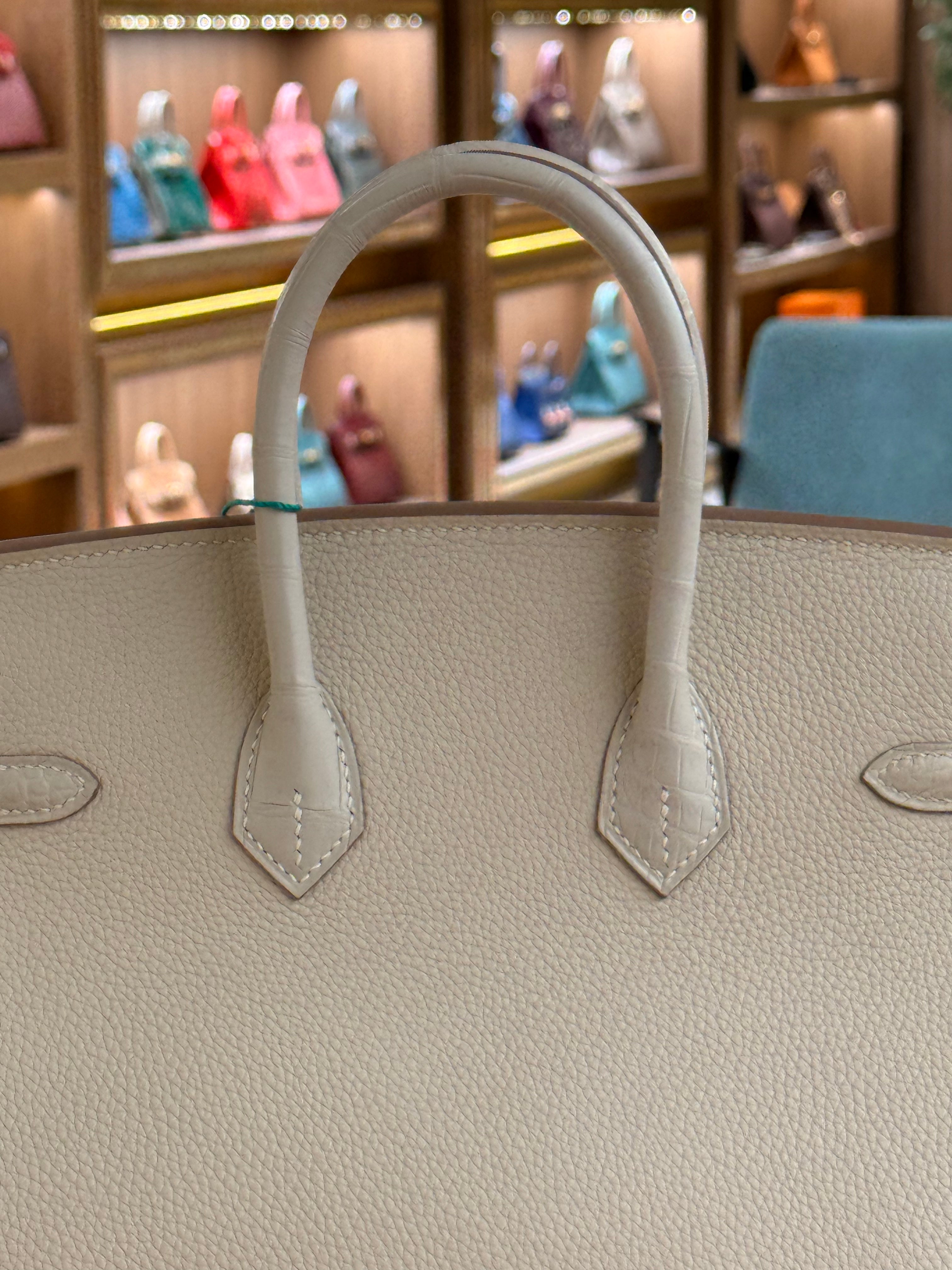 Hermes | Birkin Touch (25) – Togo – Creme – Palladium Hardware
