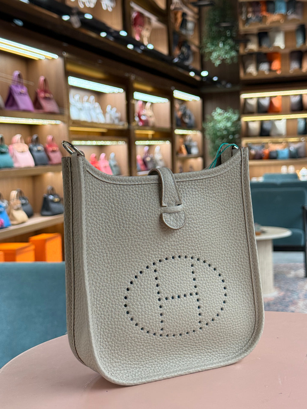 Hermes | Evelyne (Small) – Epsom – Gris Perle – Palladium Hardware