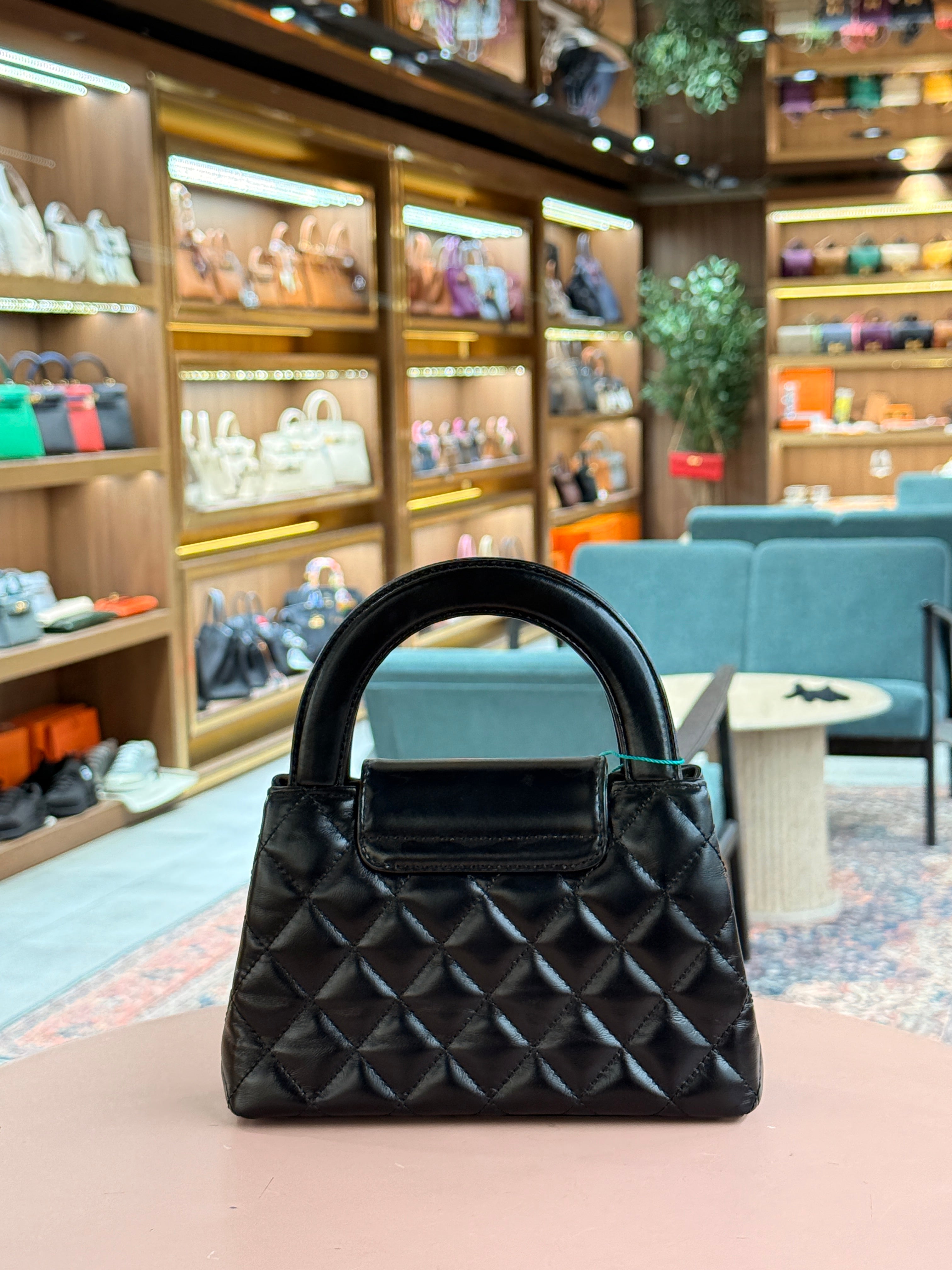 Chanel | Coco Handle Bag – Lambskin – Black – Silver Hardware