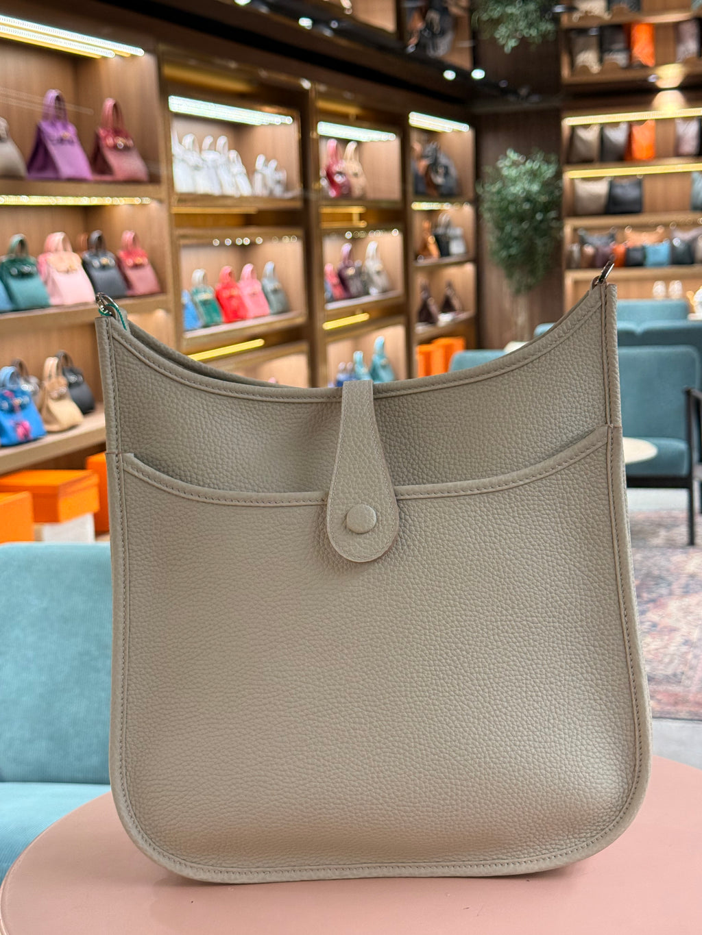 Hermes | Evelyne (Large) – Epsom – Gris Perle – Palladium Hardware