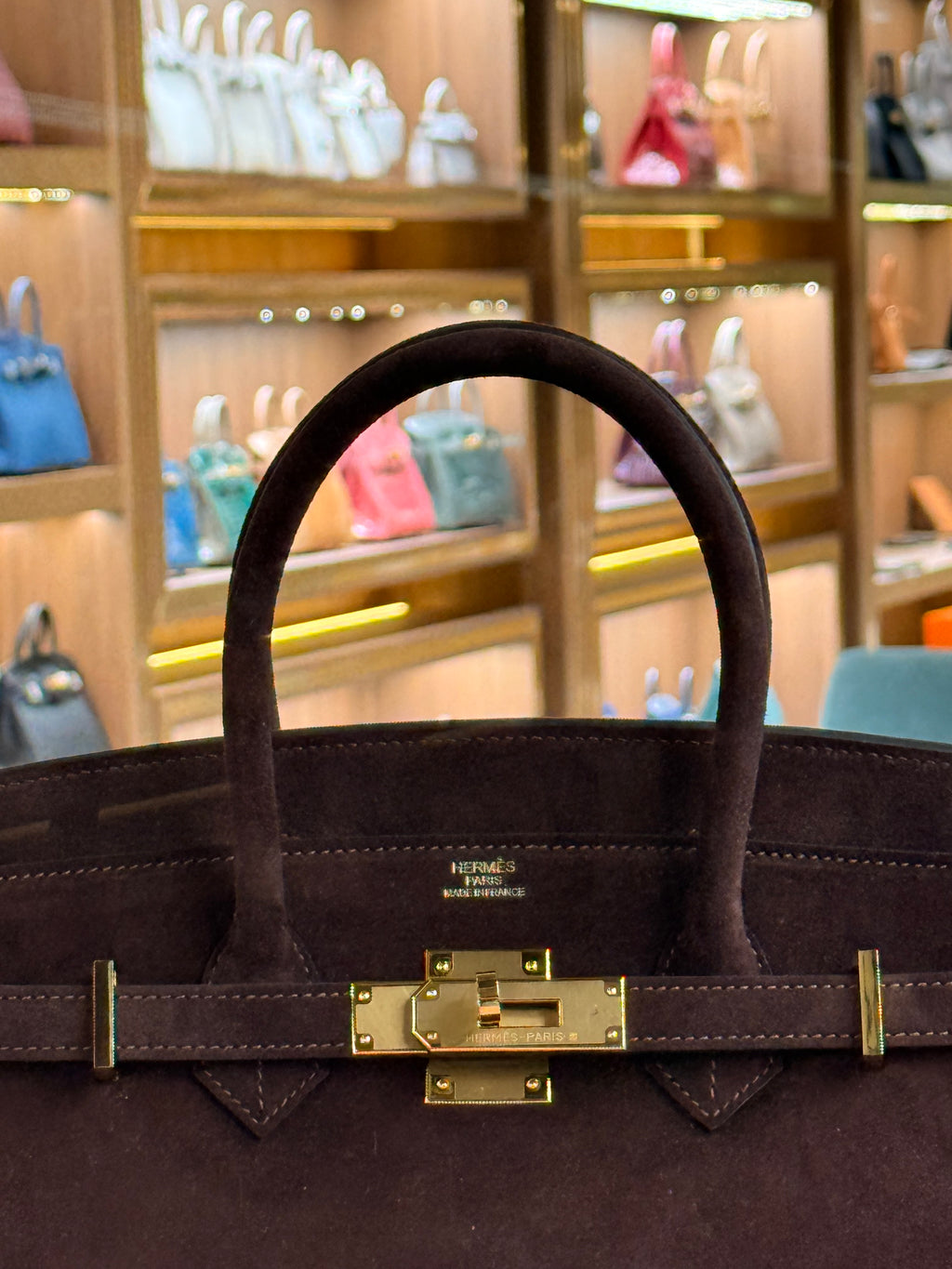 Hermes | Birkin (30) – Suede – Brown – Gold Hardware