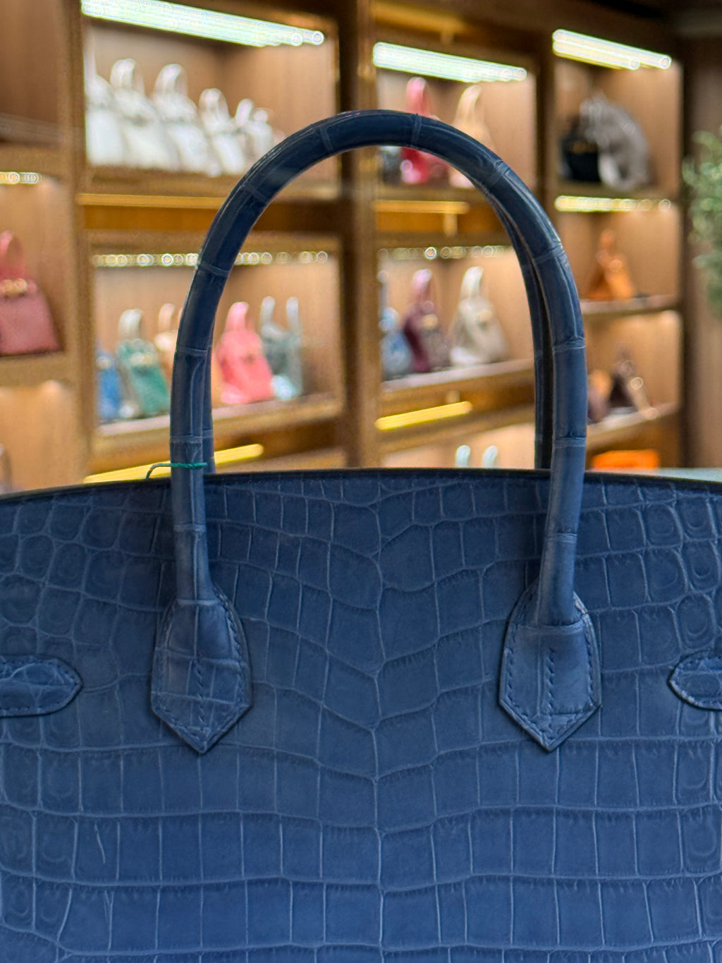 Hermes | Birkin (30) – Crocodile – Blue – Gold Hardware
