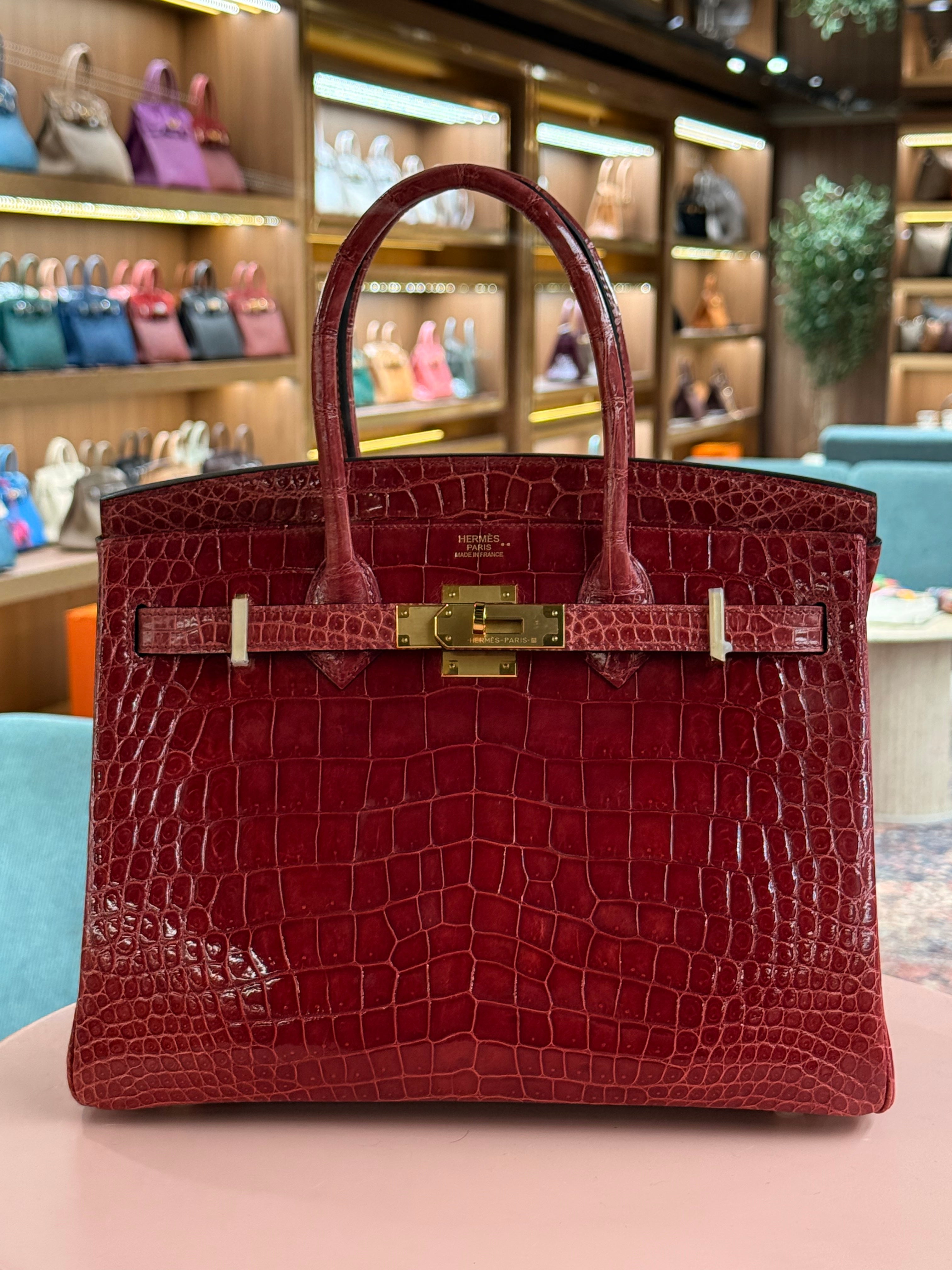 Hermes | Birkin (30) – Crocodile – Rouge H – Gold Hardware