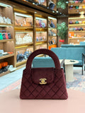Chanel | Coco Handle Bag – Suede – Burgundy – Gold Hardware