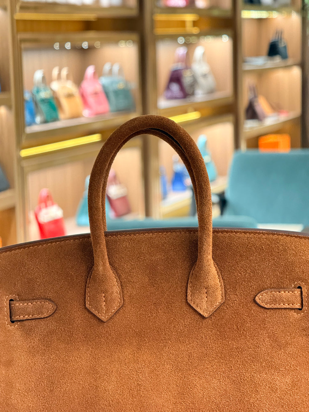 Hermes | Birkin (25) – Suede – Brown – Gold Hardware