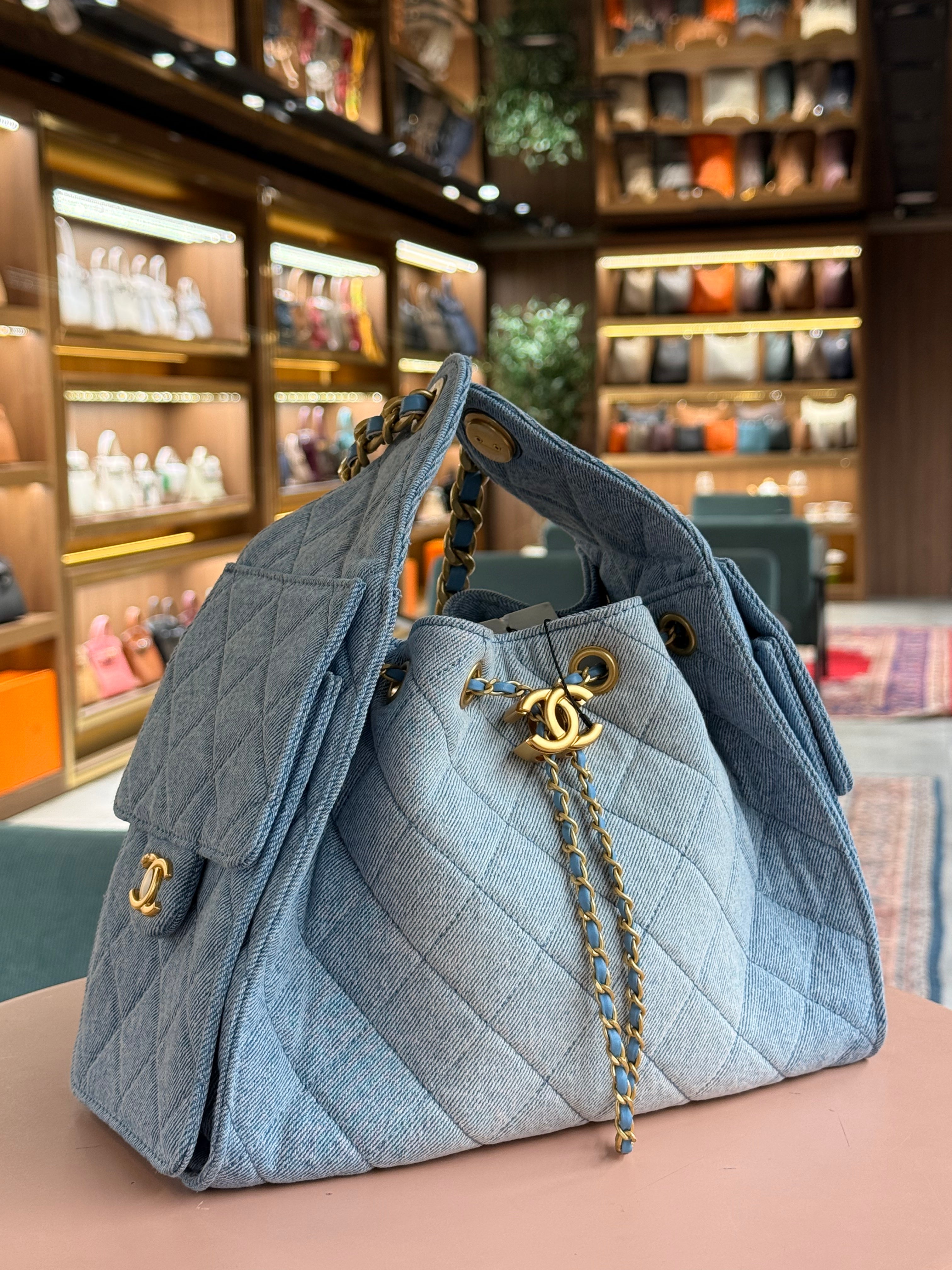 Chanel | Small Boy Bag – Denim – Blue – Gold Hardware