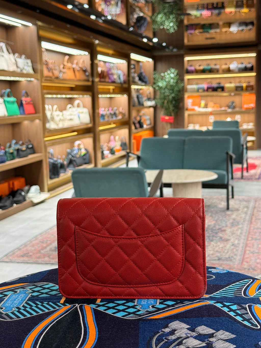 Chanel | Wallet on Chain (20) – Caviar – Red – Gold Hardware