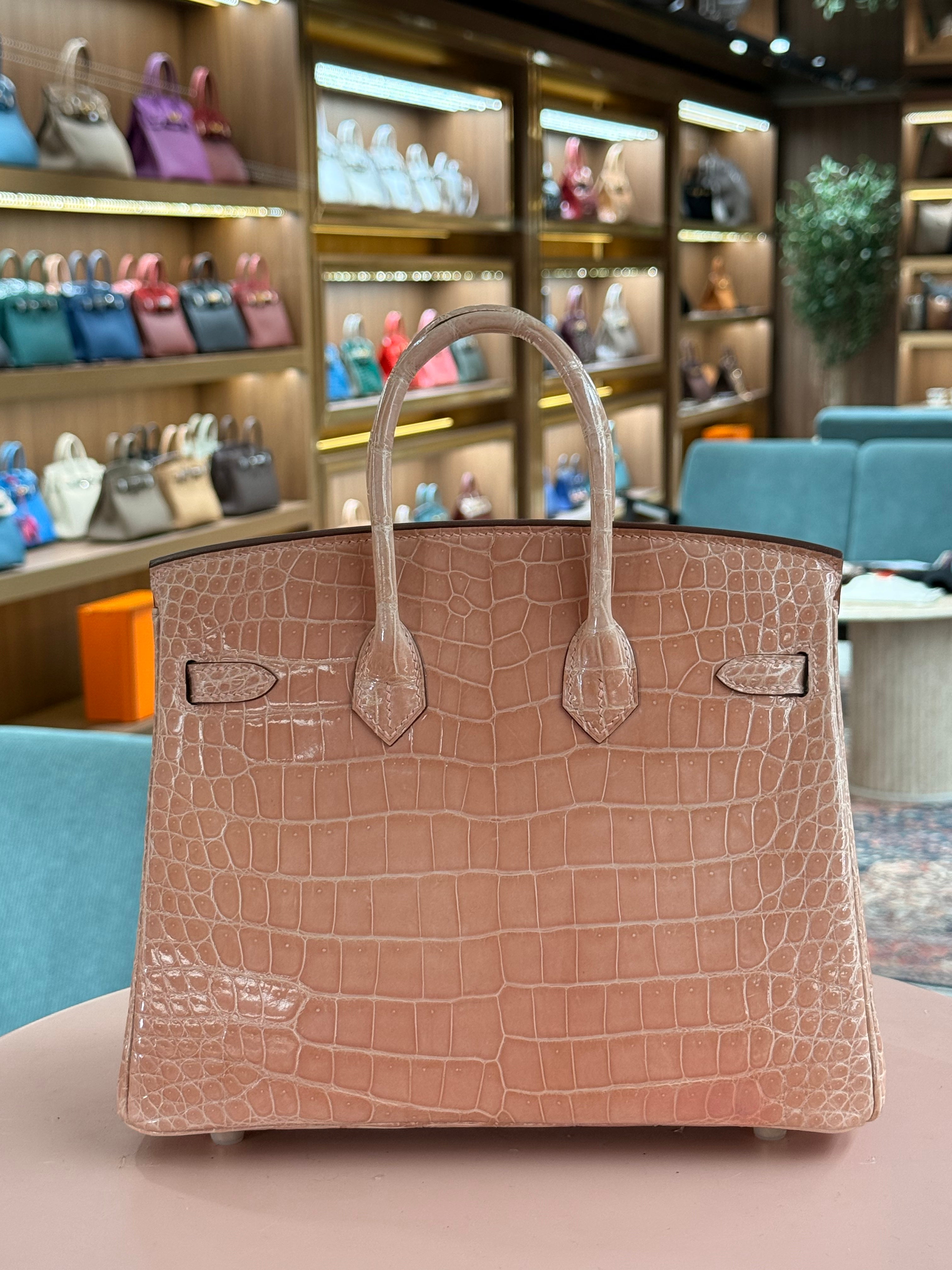 Hermes | Birkin (25) – Crocodile – Rose Poudre – Gold Hardware