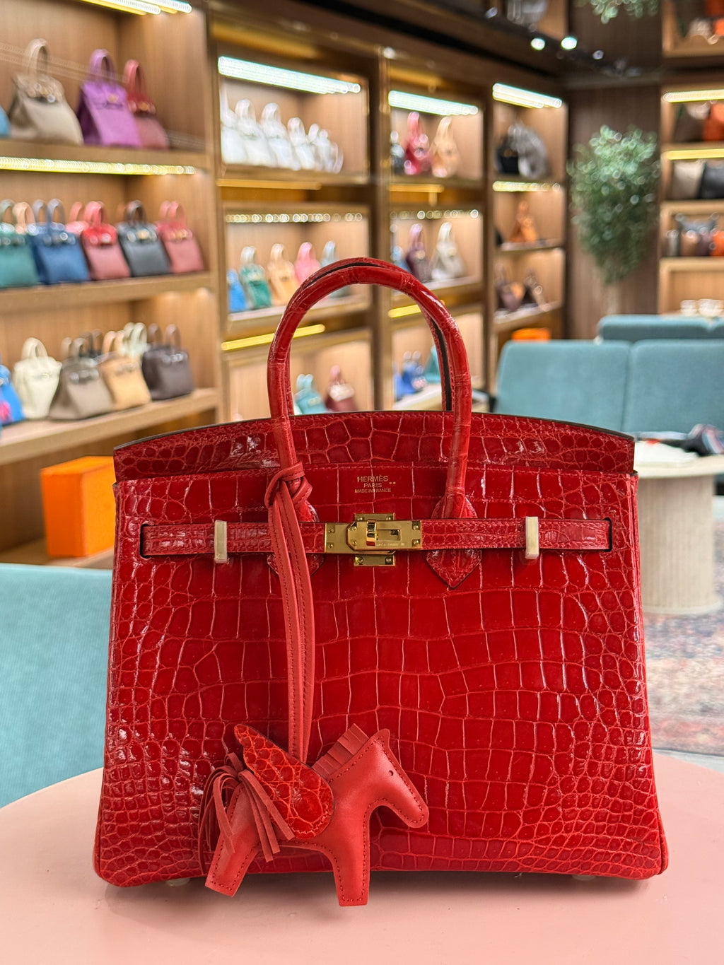 Hermes | Birkin (25) – Crocodile – Rouge H – Gold Hardware