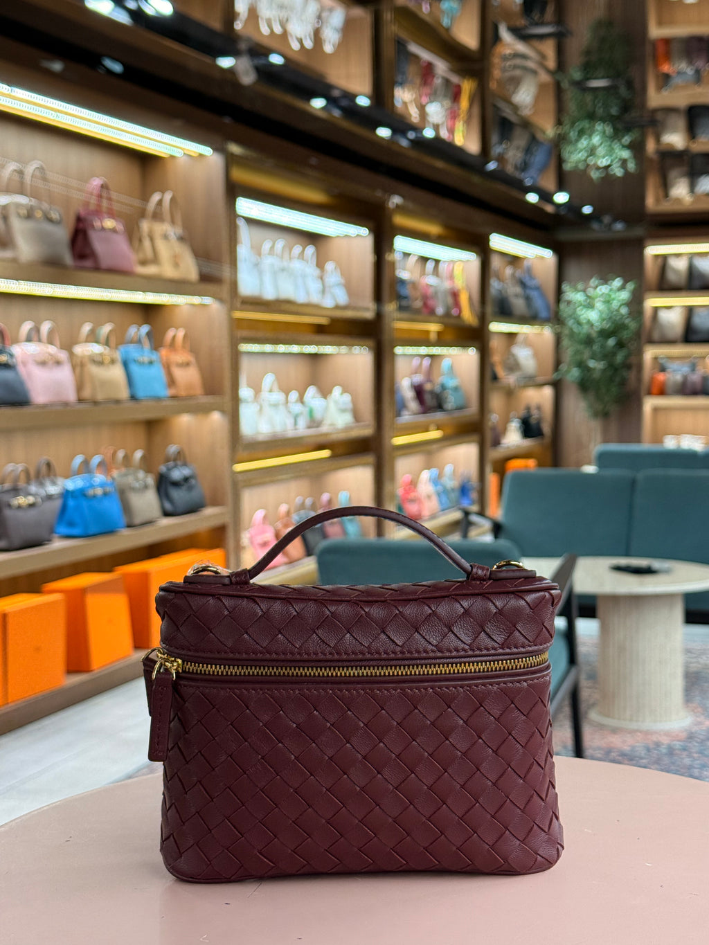 Bottega Veneta | Bang Bang Vanity – Leather – Bordeaux – Gold Hardware