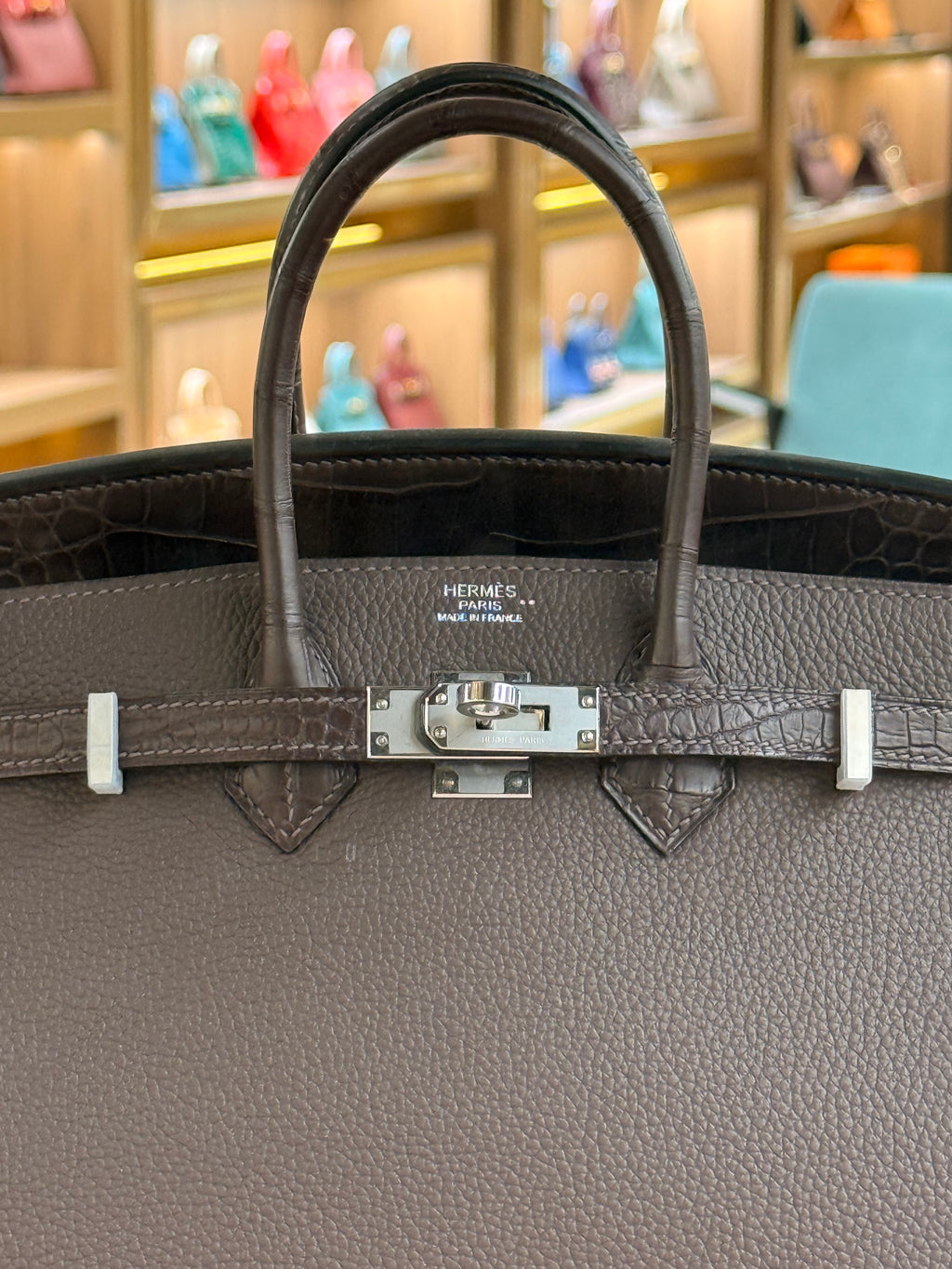 Hermes | Birkin (25) – Togo – Etoupe – Palladium Hardware